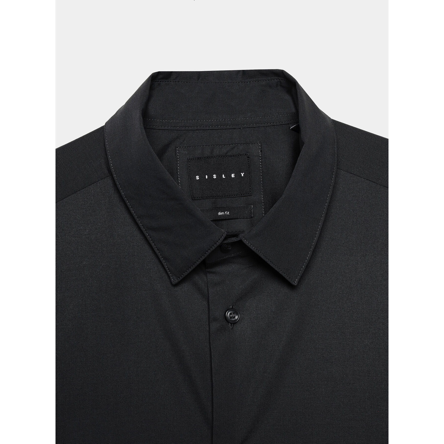 Sisley Риза 5CNX5QL19 Сив Slim Fit - Pepit.bg