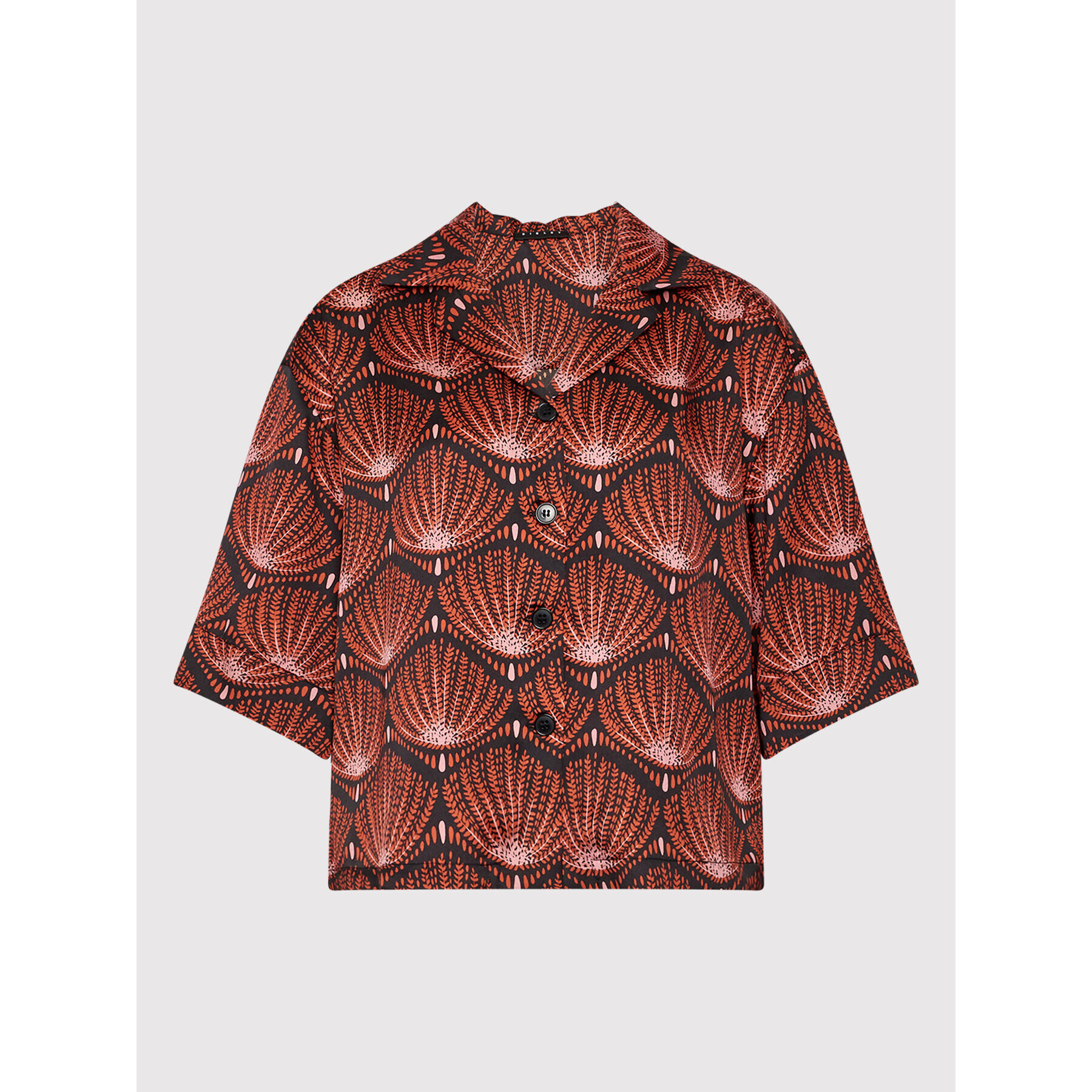 Sisley Риза 5D9NLQ01E Червен Relaxed Fit - Pepit.bg