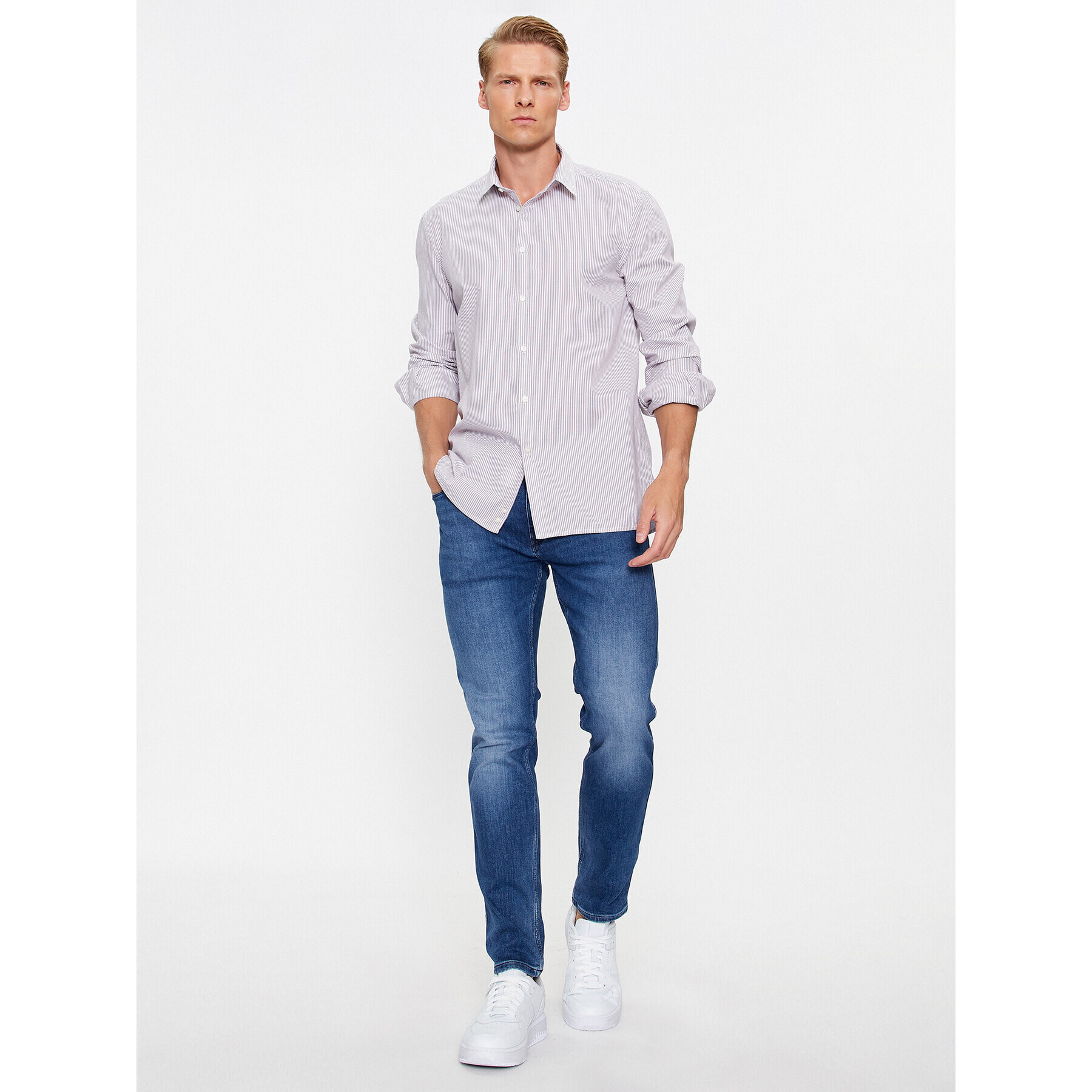 Sisley Риза 5FDMSQ02M Сив Regular Fit - Pepit.bg