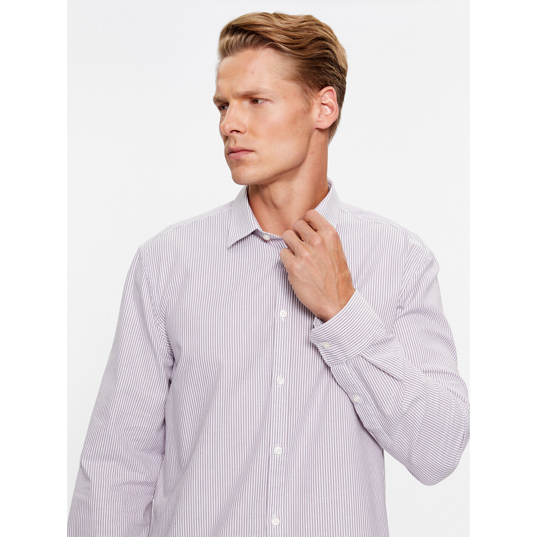 Sisley Риза 5FDMSQ02M Сив Regular Fit - Pepit.bg