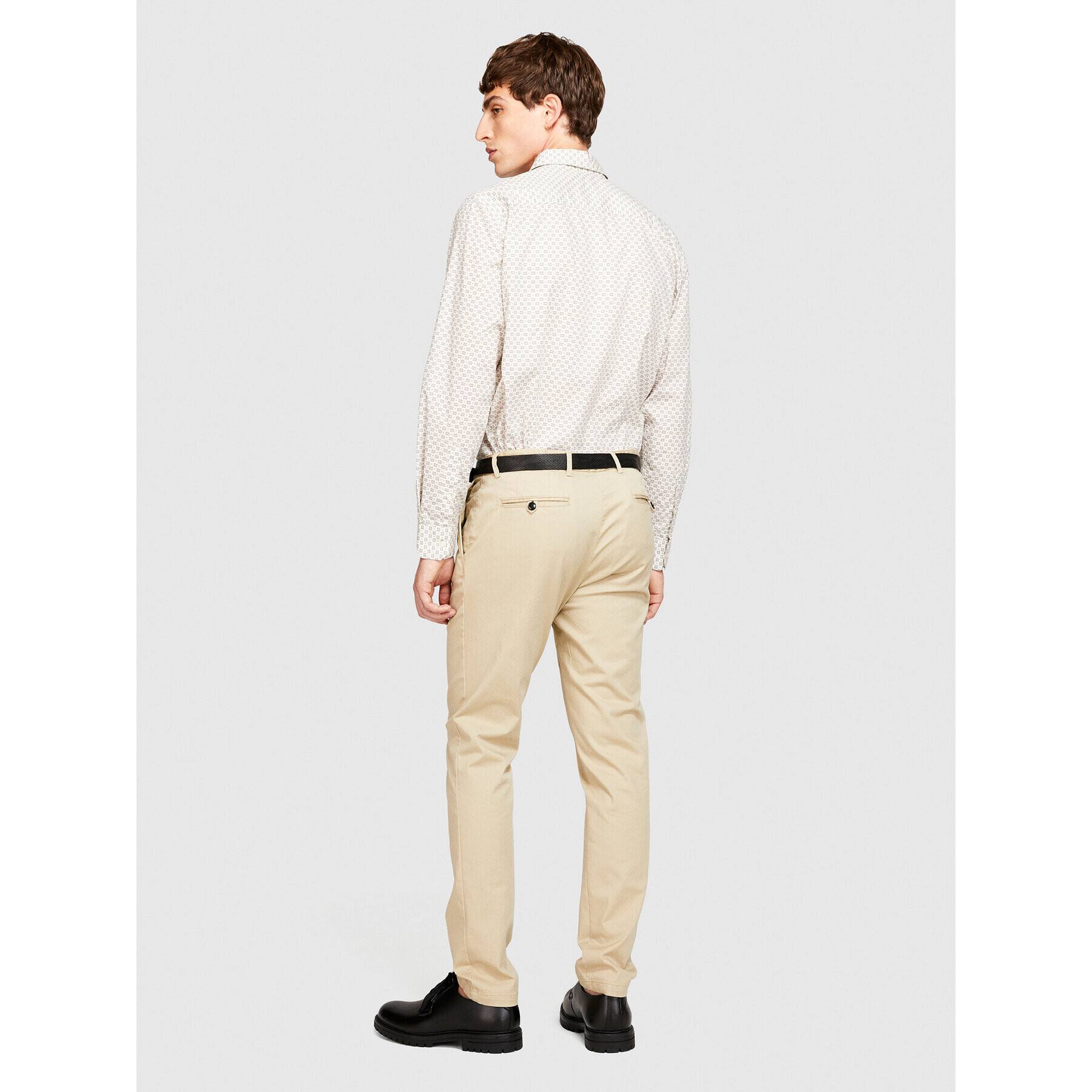 Sisley Риза 5PFRSQ02D Бежов Regular Fit - Pepit.bg