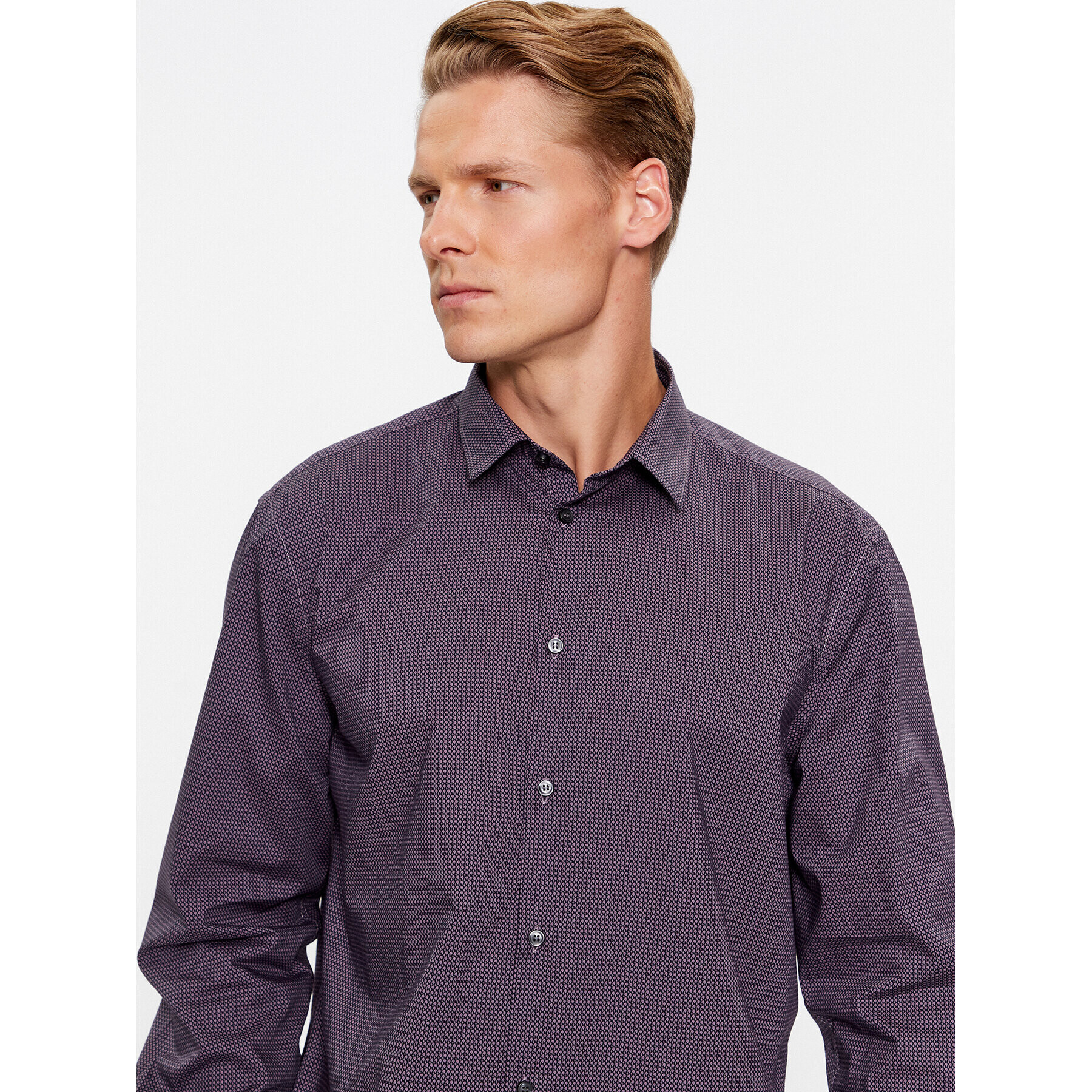 Sisley Риза 5PFRSQ02D Виолетов Regular Fit - Pepit.bg