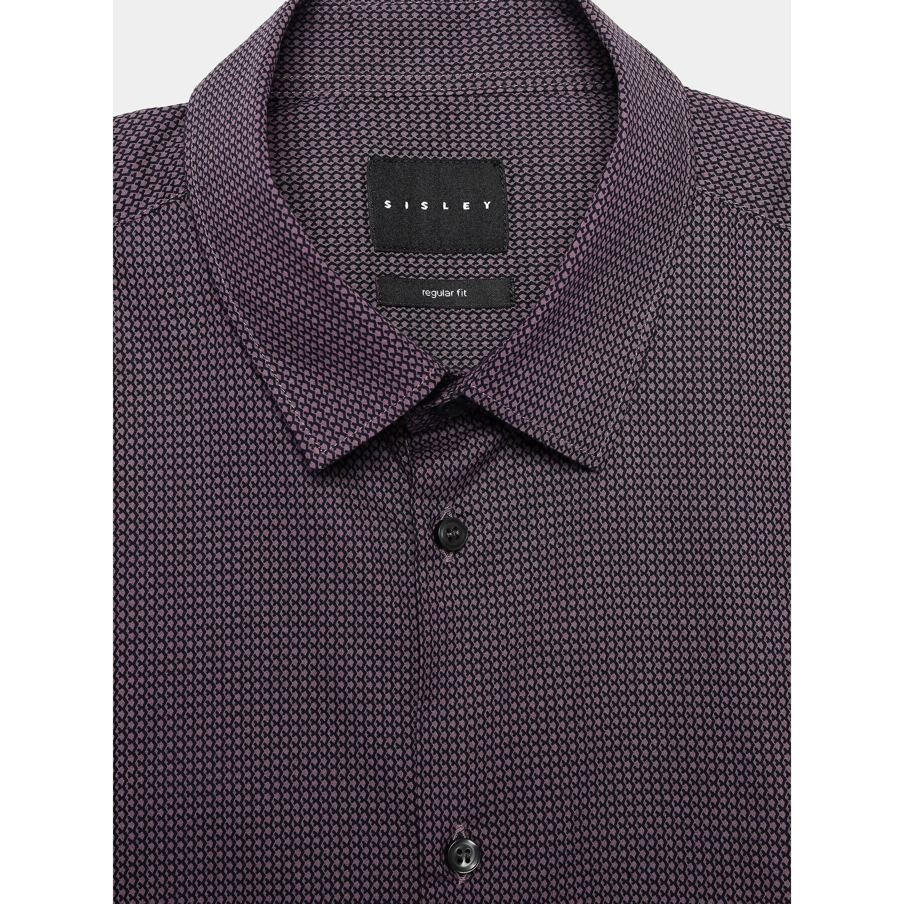Sisley Риза 5PFRSQ02D Виолетов Regular Fit - Pepit.bg