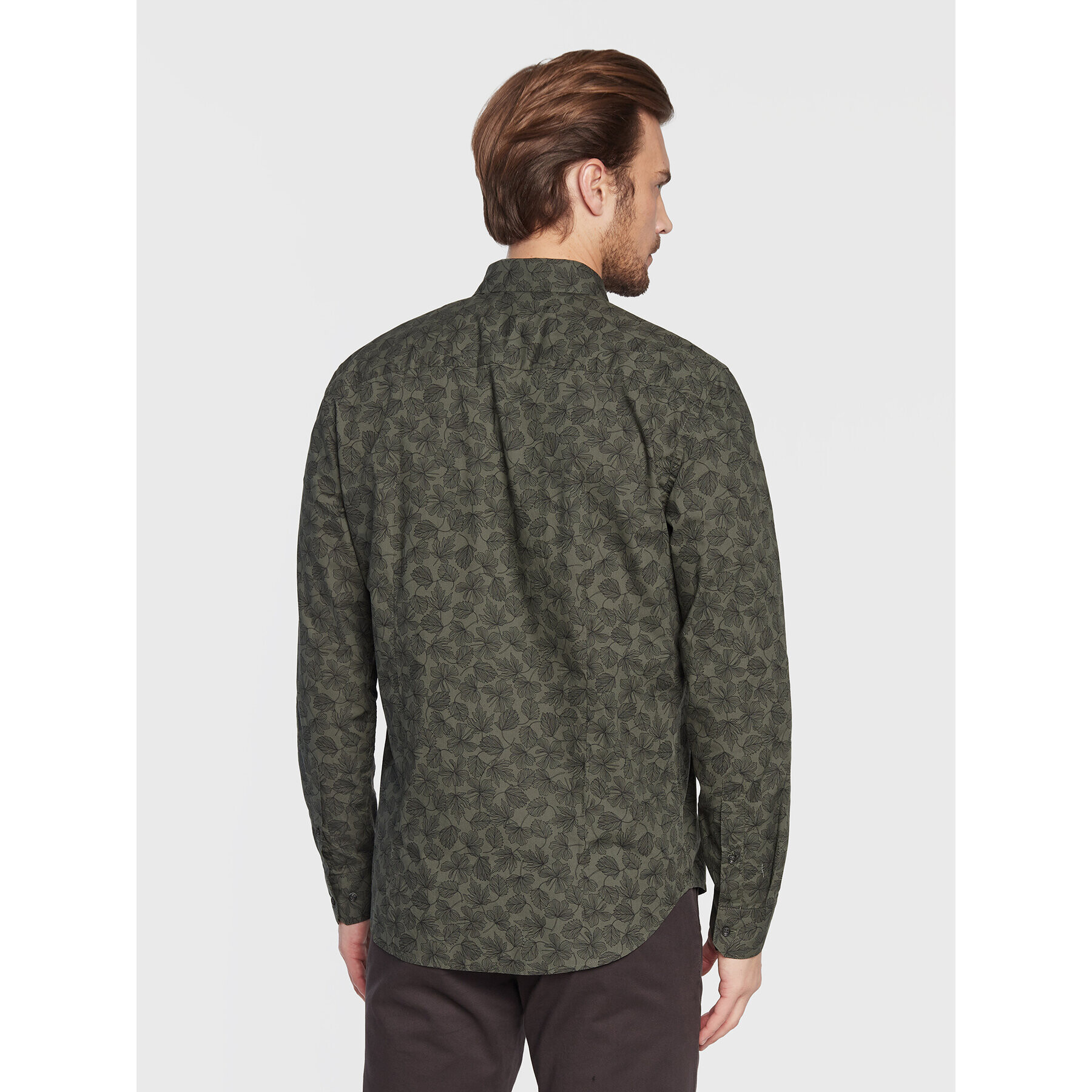 Sisley Риза 5QNUSQ018 Зелен Regular Fit - Pepit.bg