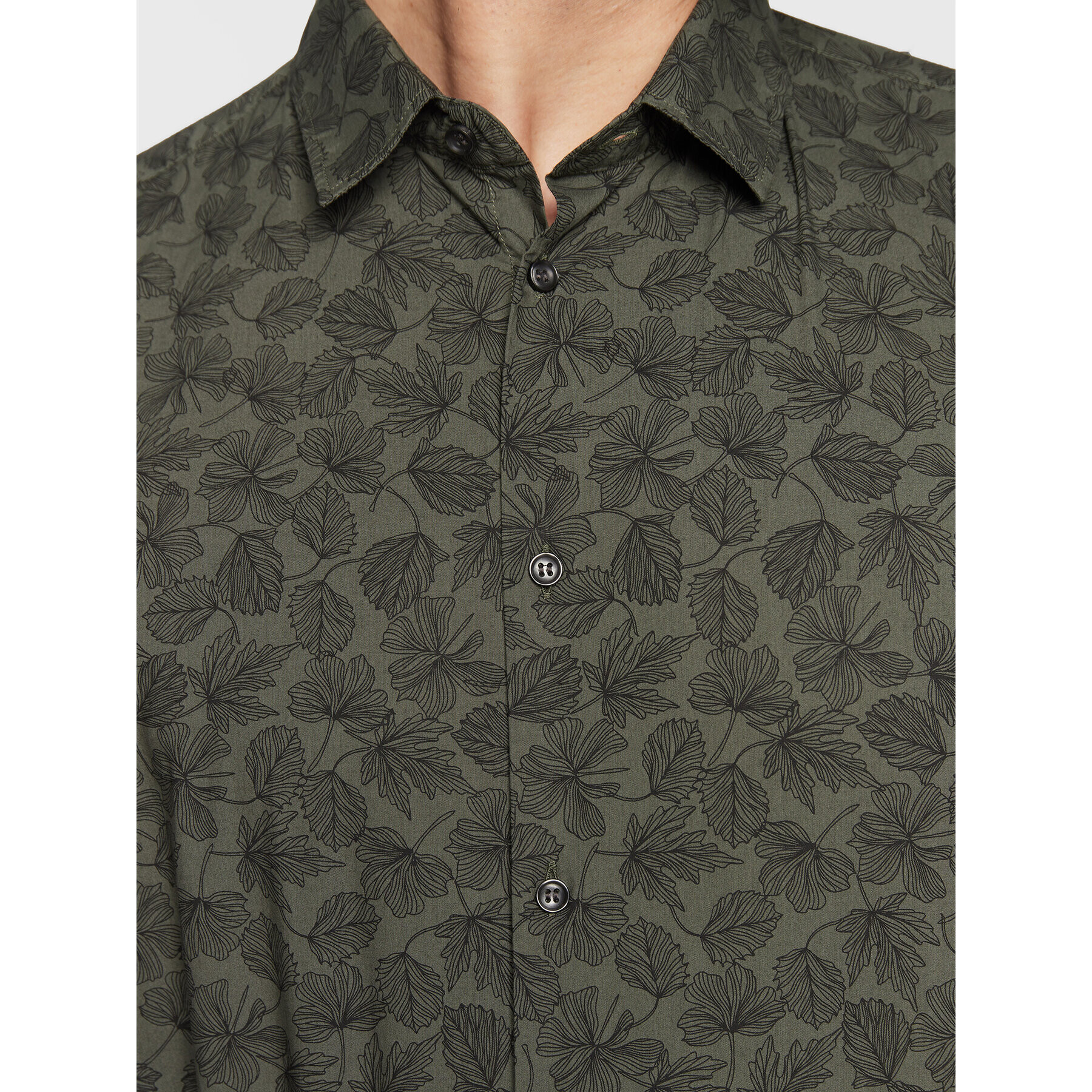 Sisley Риза 5QNUSQ018 Зелен Regular Fit - Pepit.bg