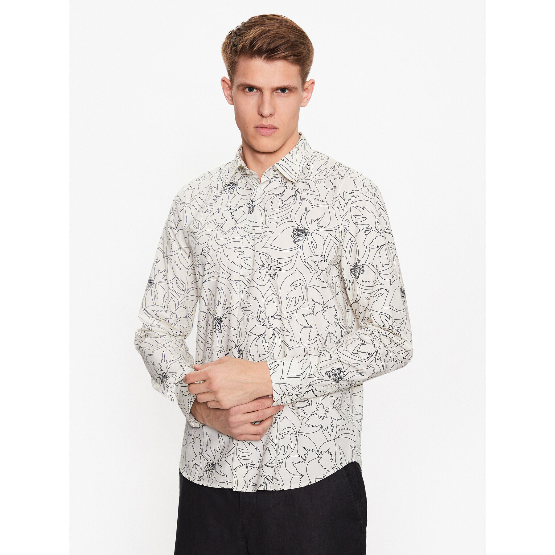 Sisley Риза 5T56SQ025 Бял Regular Fit - Pepit.bg