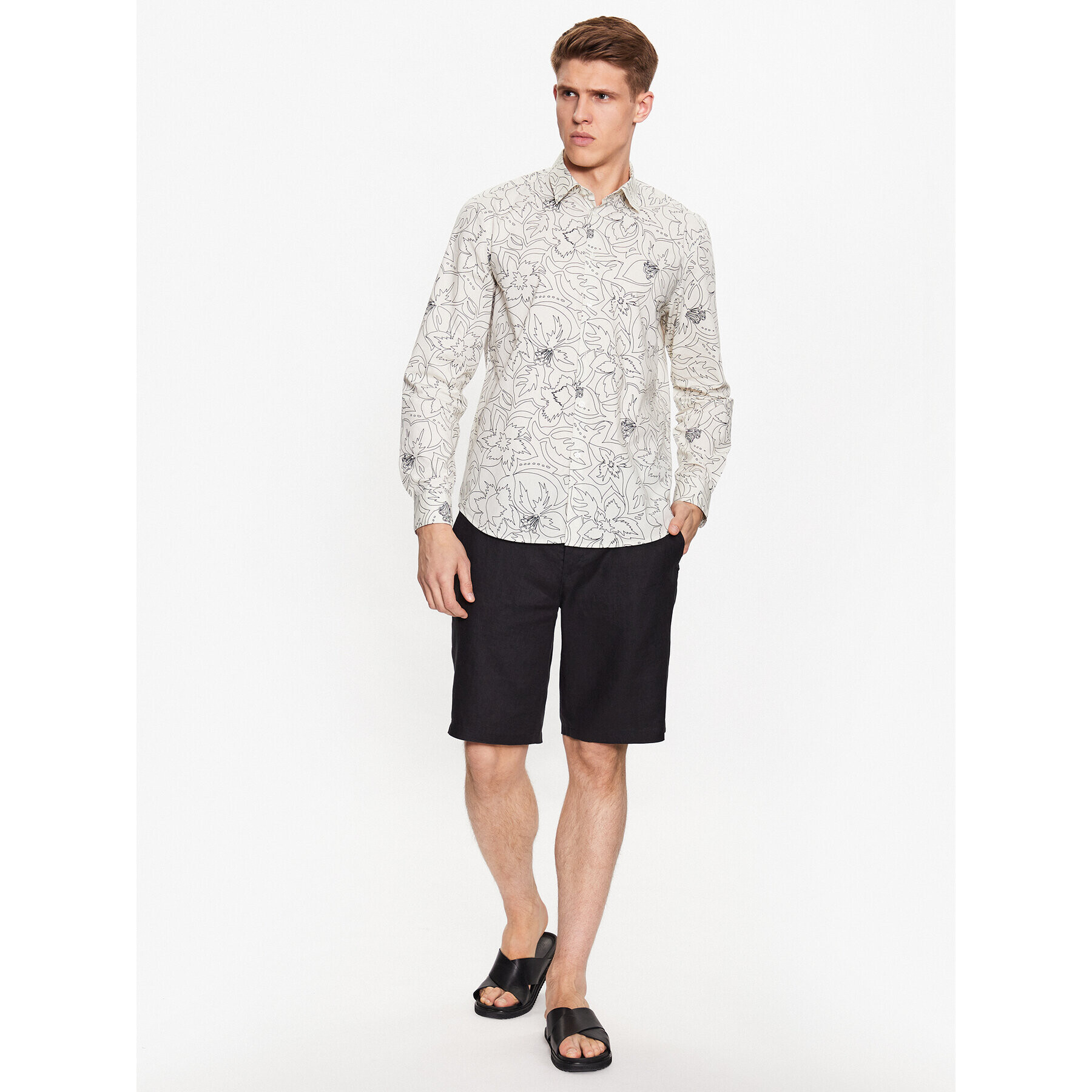 Sisley Риза 5T56SQ025 Бял Regular Fit - Pepit.bg