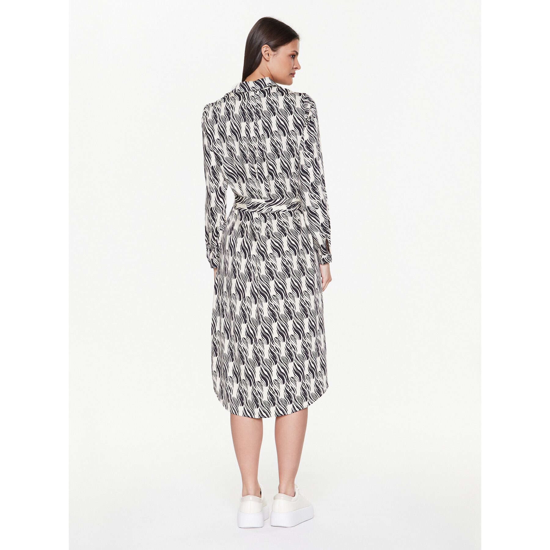 Sisley Рокля тип риза 4UUFLV03A Екрю Regular Fit - Pepit.bg