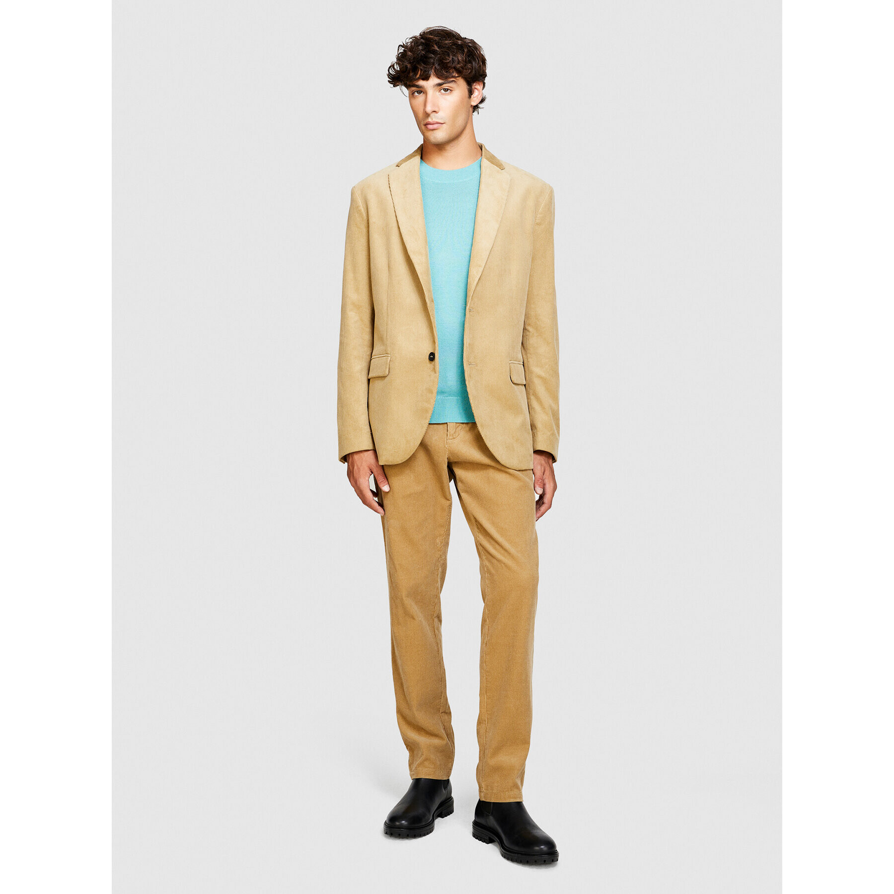 Sisley Сако 2SFRSW01B Бежов Slim Fit - Pepit.bg