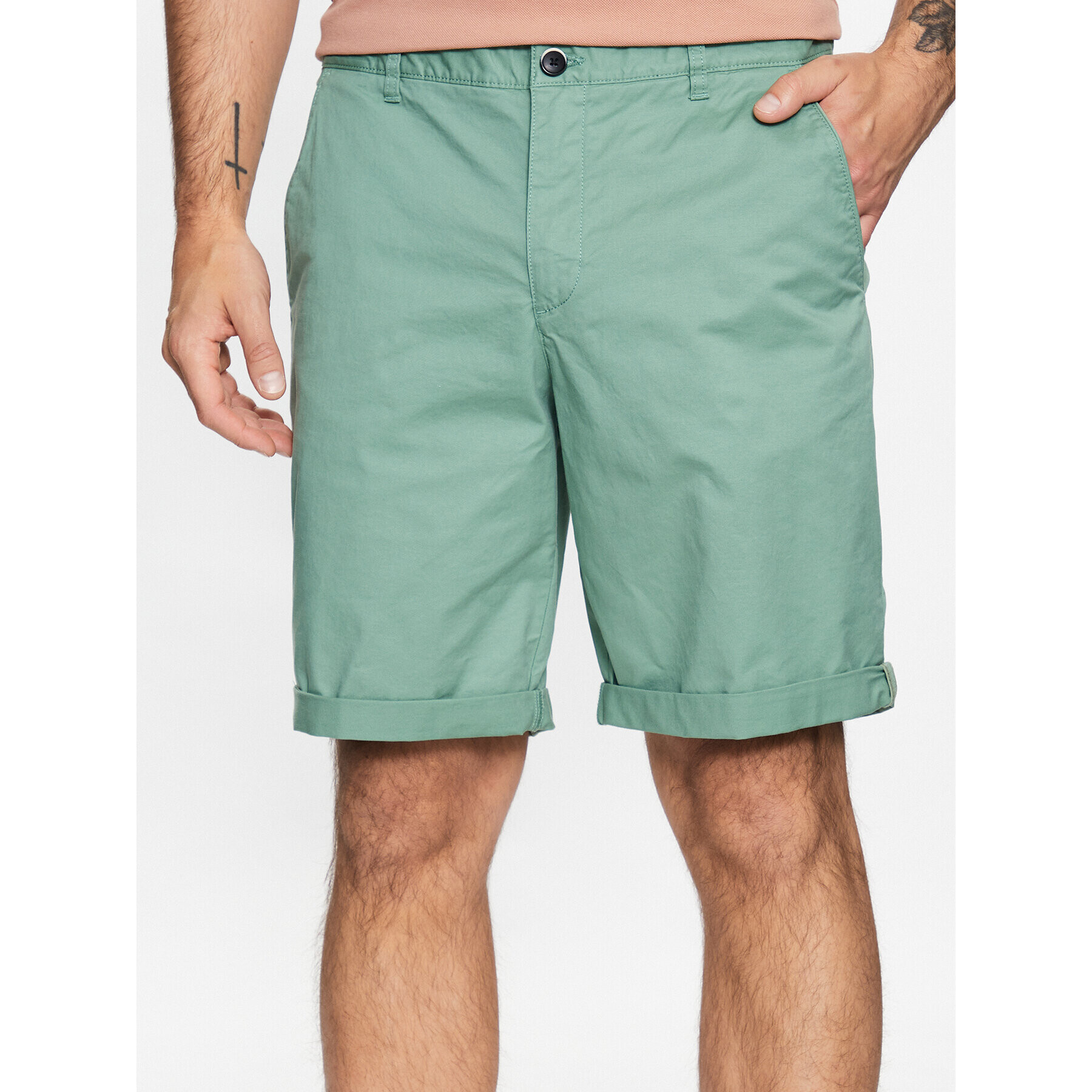 Sisley Шорти от плат 4TEQS900J Зелен Regular Fit - Pepit.bg