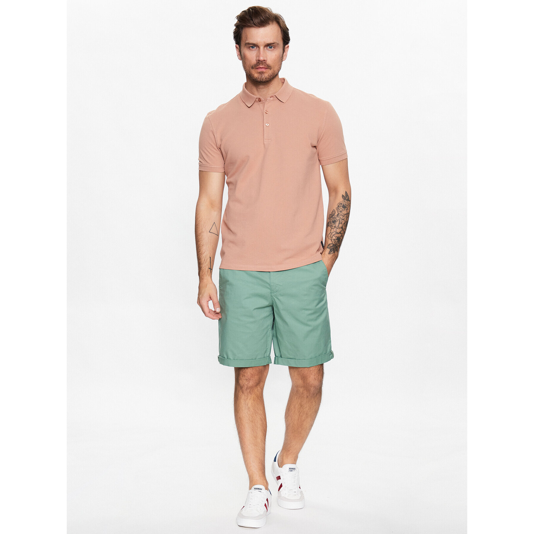 Sisley Шорти от плат 4TEQS900J Зелен Regular Fit - Pepit.bg