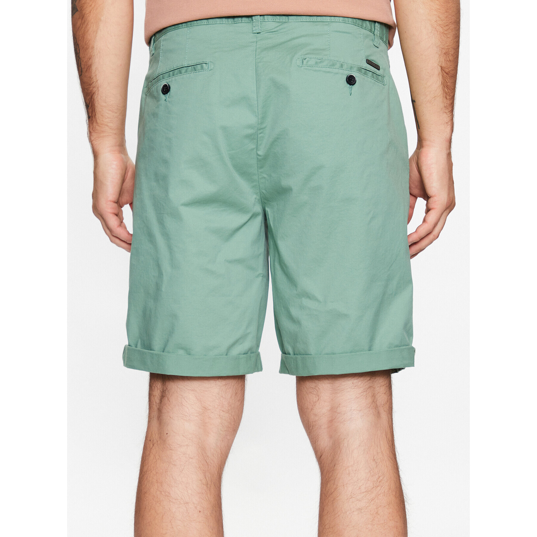 Sisley Шорти от плат 4TEQS900J Зелен Regular Fit - Pepit.bg