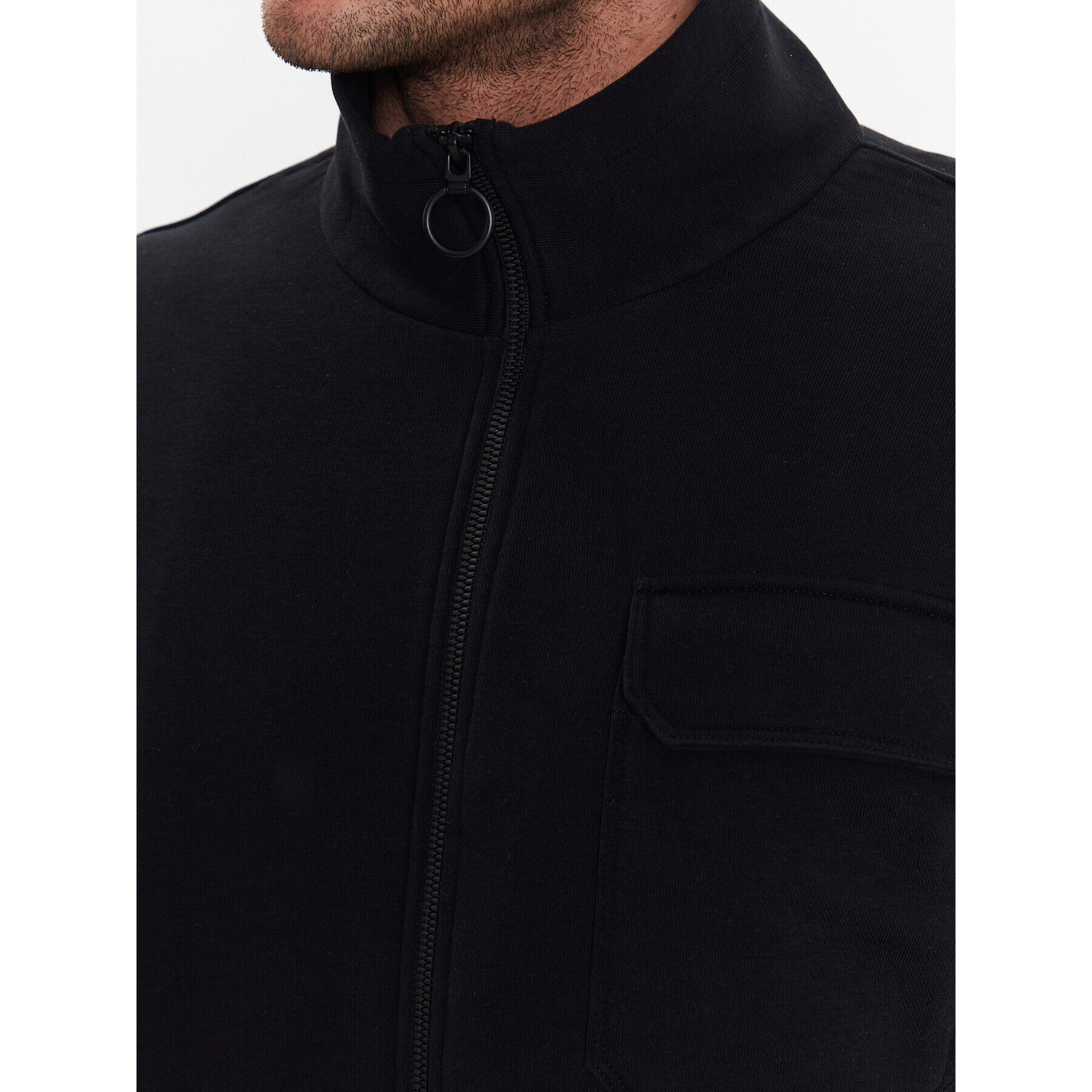 Sisley Суитшърт 3BMRS5008 Черен Regular Fit - Pepit.bg