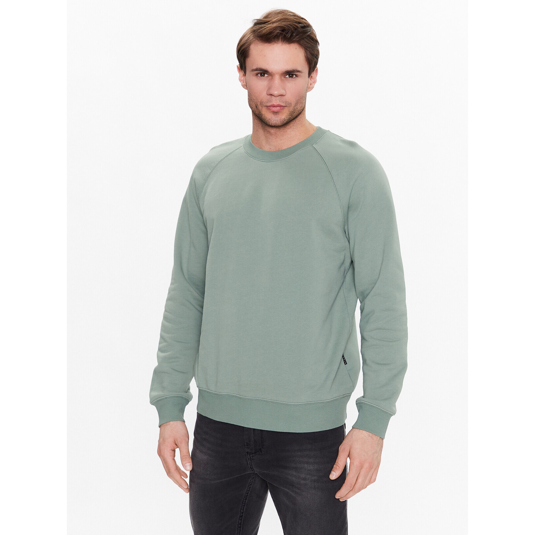 Sisley Суитшърт 3WCRS1023 Зелен Regular Fit - Pepit.bg