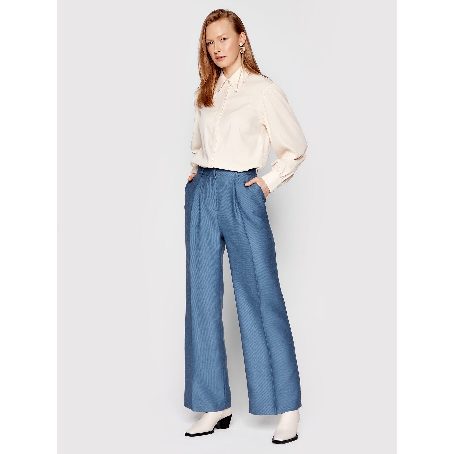 Sisley Текстилни панталони 466SLF00I Син Slim Fit - Pepit.bg