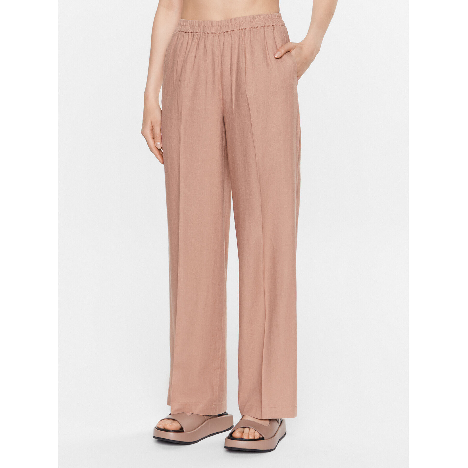 Sisley Текстилни панталони 484QLF03U Бежов Regular Fit - Pepit.bg
