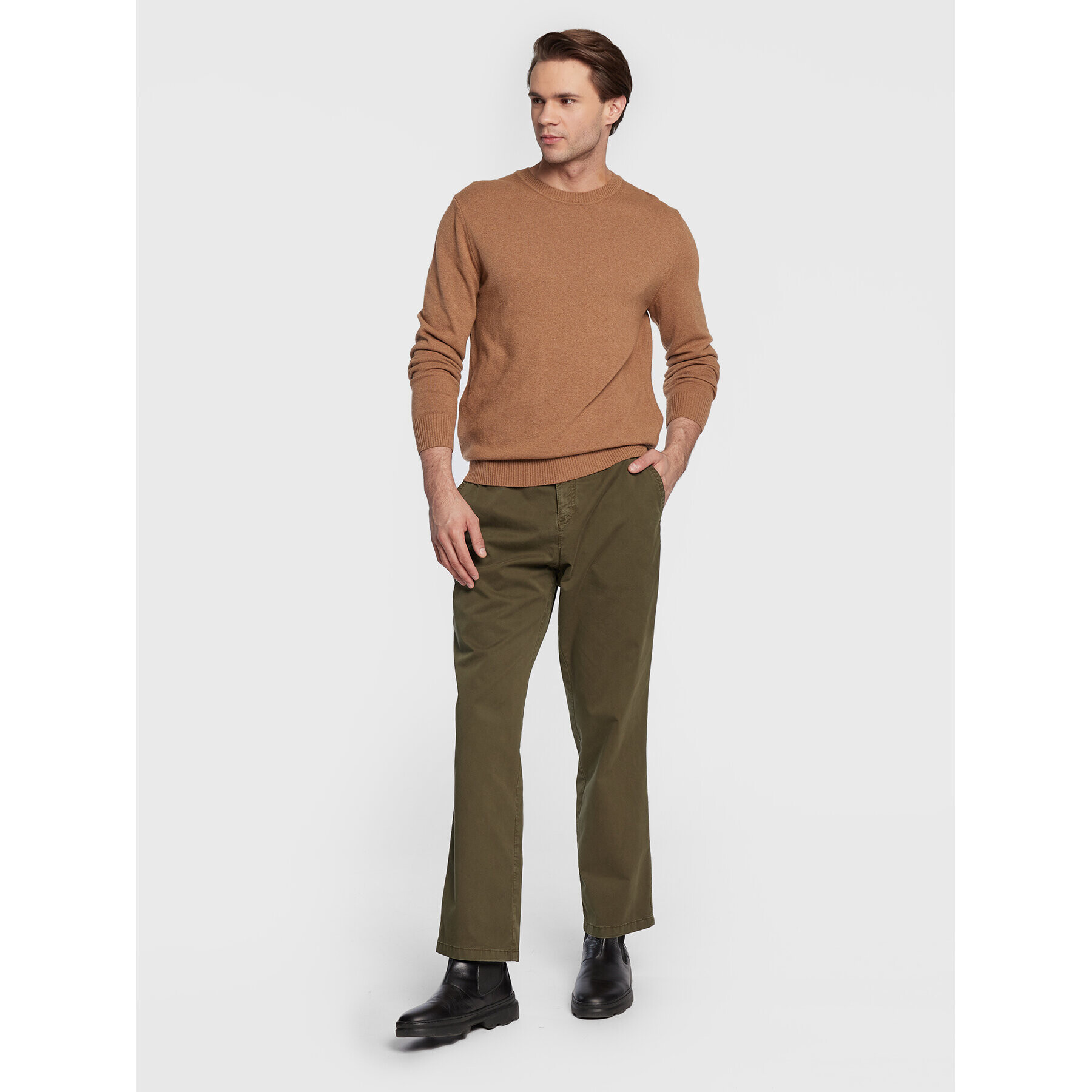 Sisley Текстилни панталони 486LSF01D Зелен Relaxed Fit - Pepit.bg