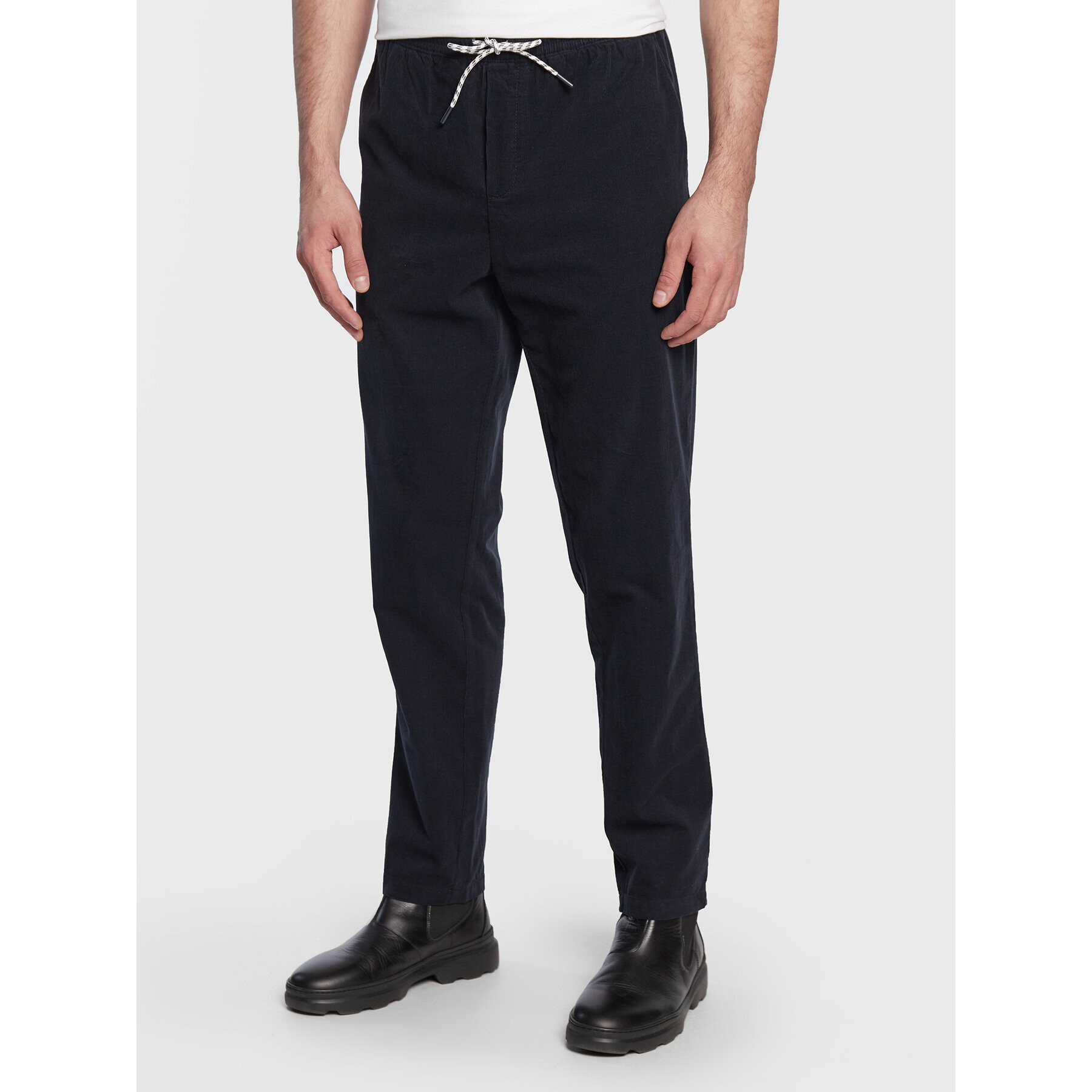 Sisley Текстилни панталони 4JPMSF017 Тъмносин Relaxed Fit - Pepit.bg
