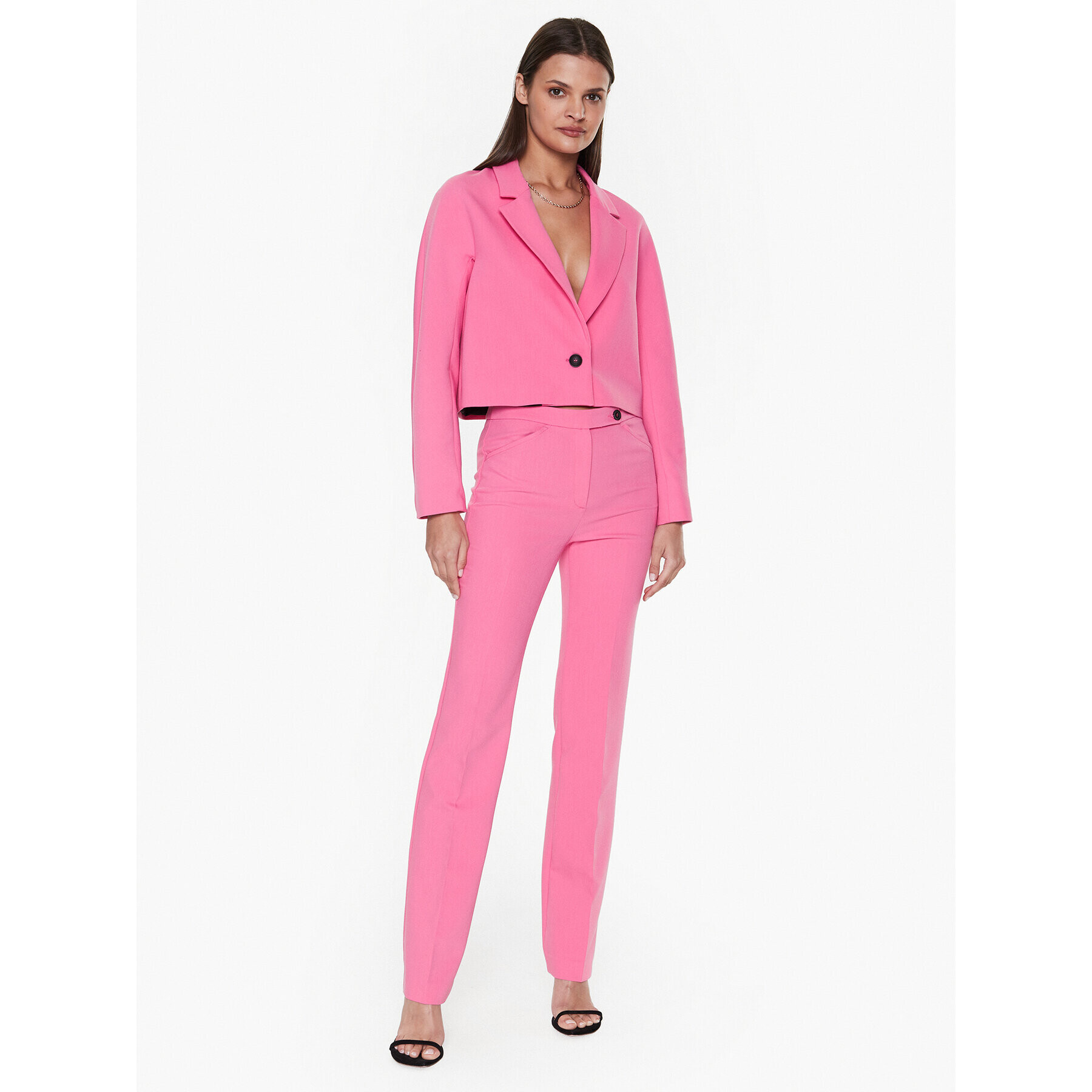 Sisley Текстилни панталони 4OLVLF02Q Розов Regular Fit - Pepit.bg