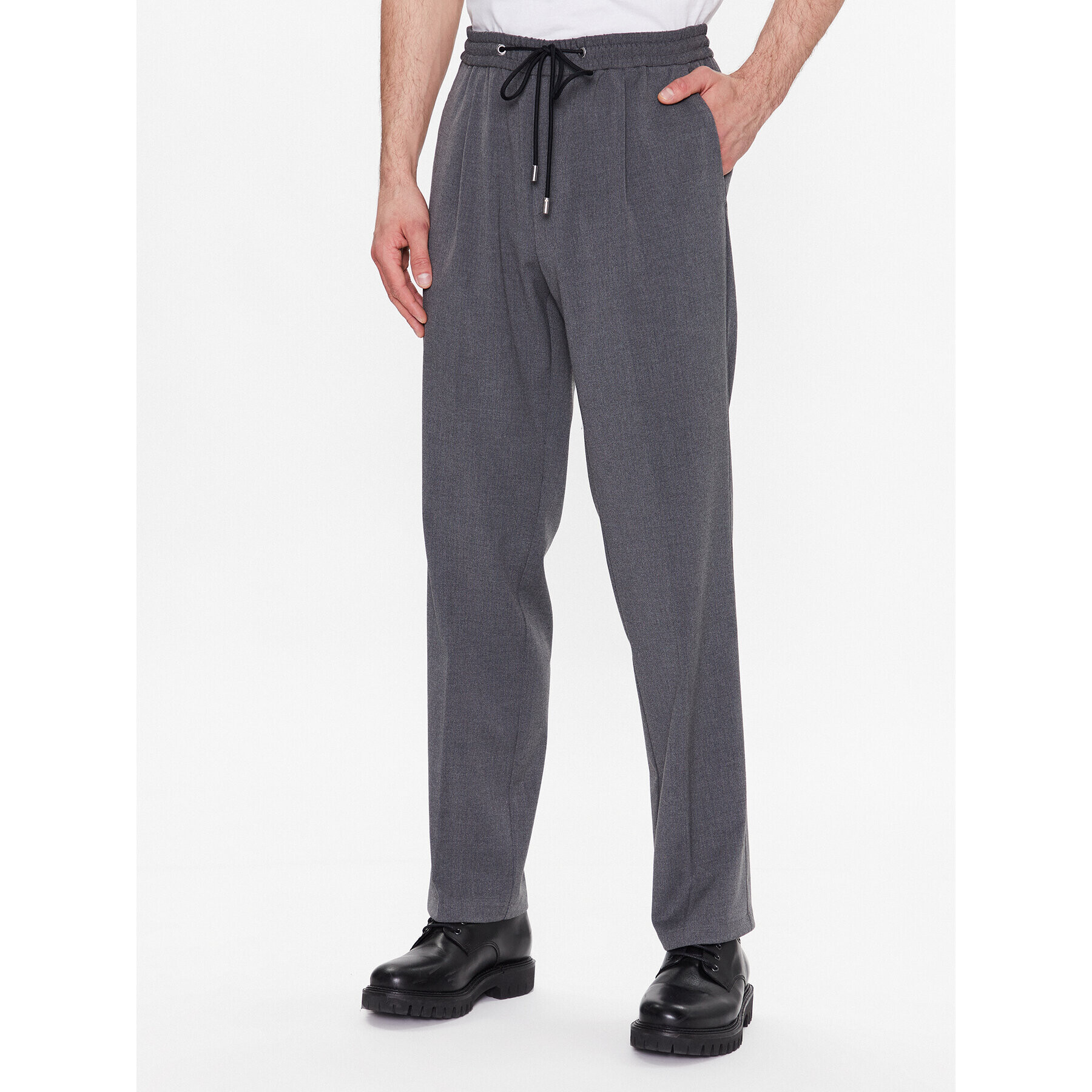 Sisley Текстилни панталони 4PBMSF027 Сив Slim Fit - Pepit.bg