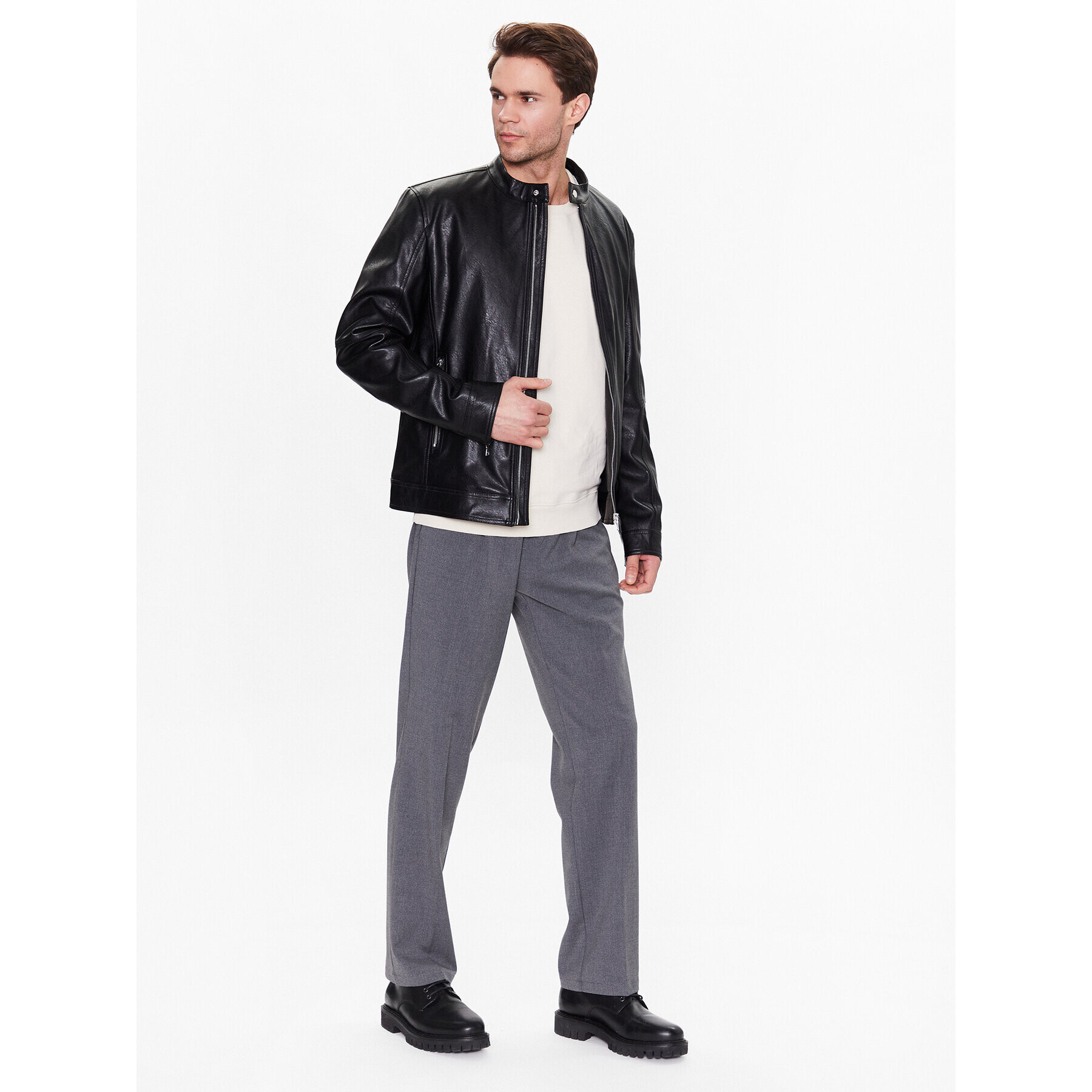 Sisley Текстилни панталони 4PBMSF027 Сив Slim Fit - Pepit.bg