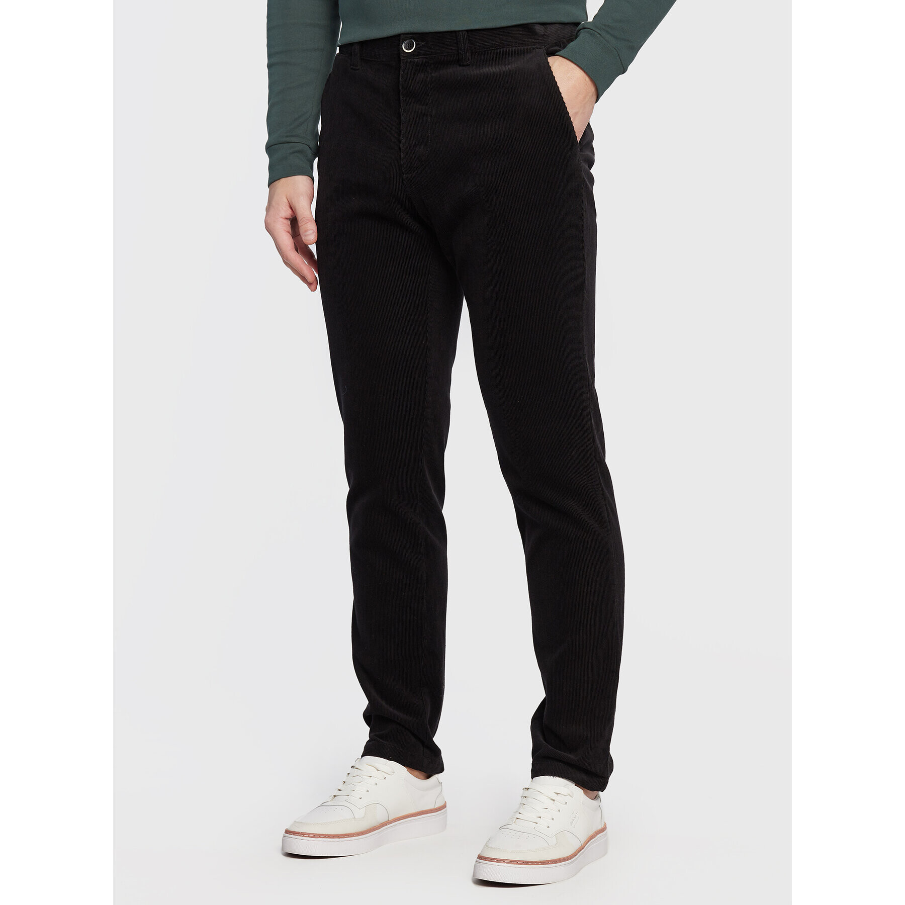 Sisley Текстилни панталони 4SFRSF01P Черен Slim Fit - Pepit.bg