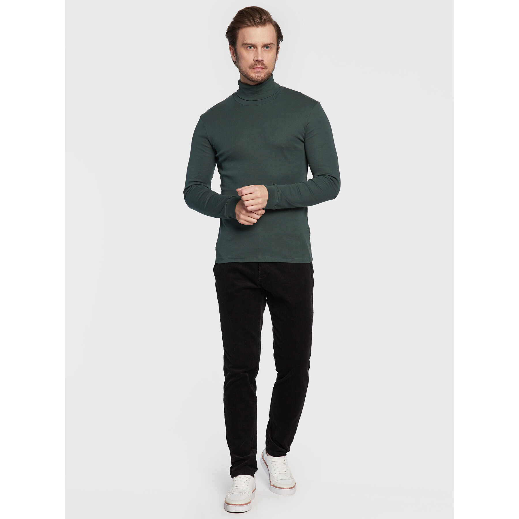 Sisley Текстилни панталони 4SFRSF01P Черен Slim Fit - Pepit.bg