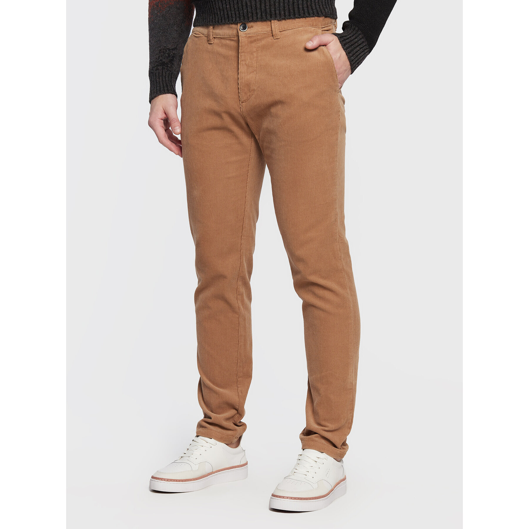 Sisley Текстилни панталони 4SFRSF01P Кафяв Slim Fit - Pepit.bg