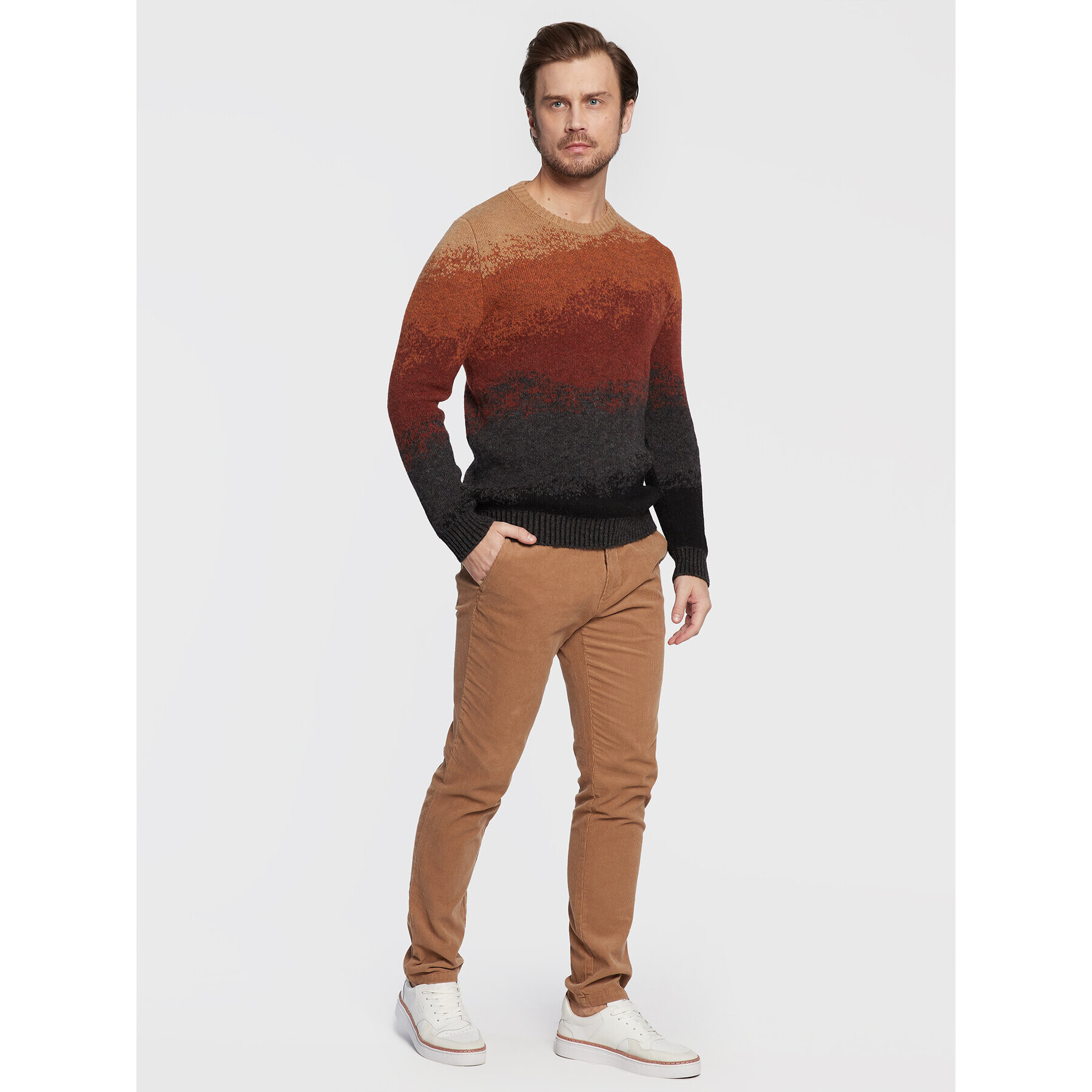 Sisley Текстилни панталони 4SFRSF01P Кафяв Slim Fit - Pepit.bg