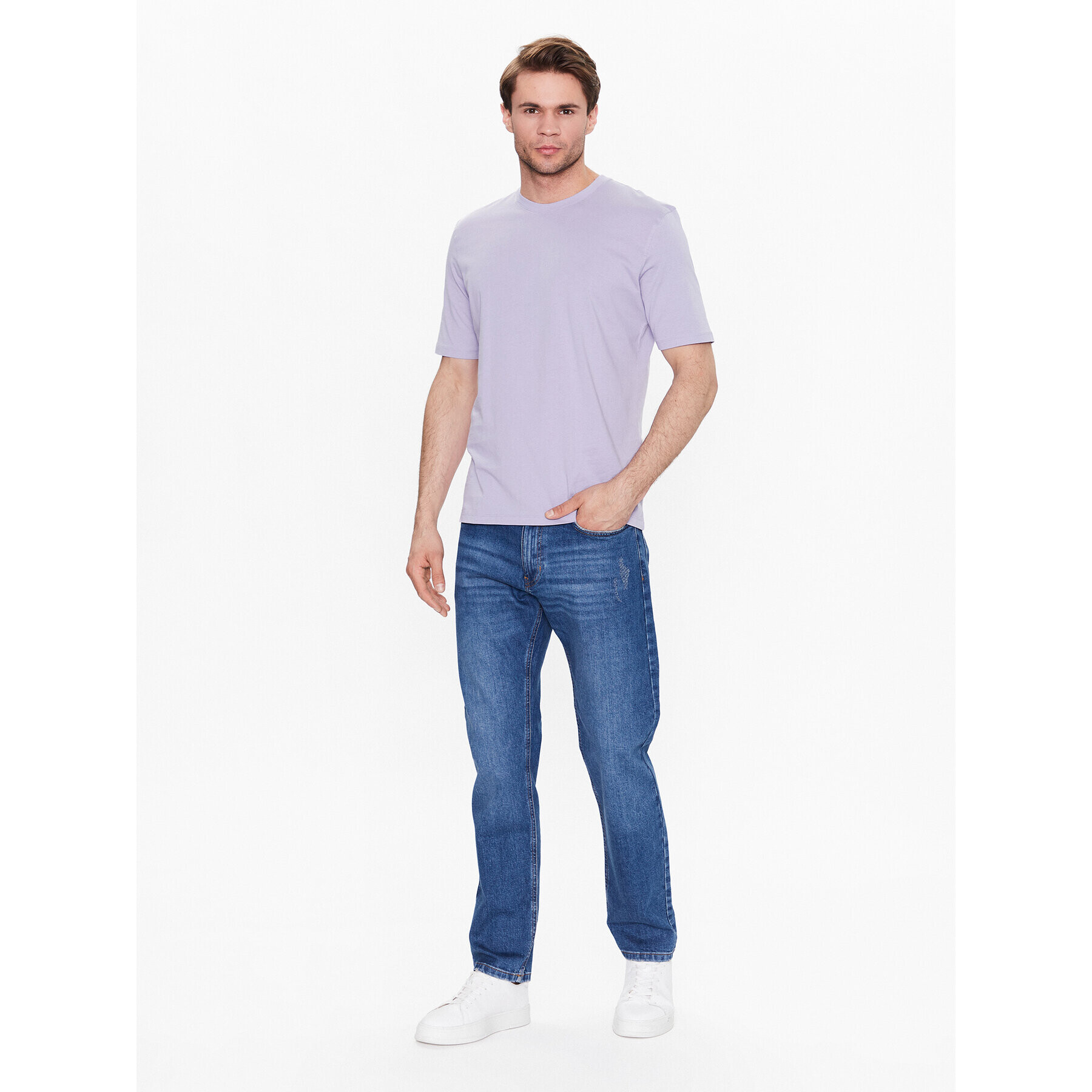 Sisley Тишърт 3096S101J Виолетов Regular Fit - Pepit.bg