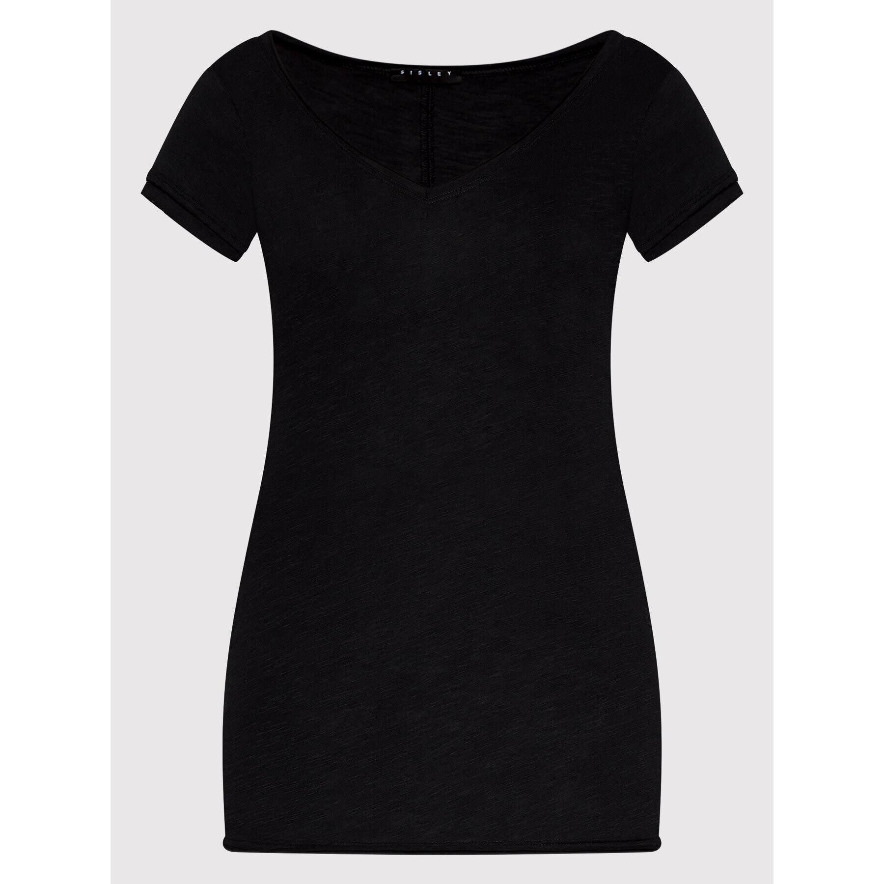 Sisley Тишърт 3TNHL4007 Черен Regular Fit - Pepit.bg