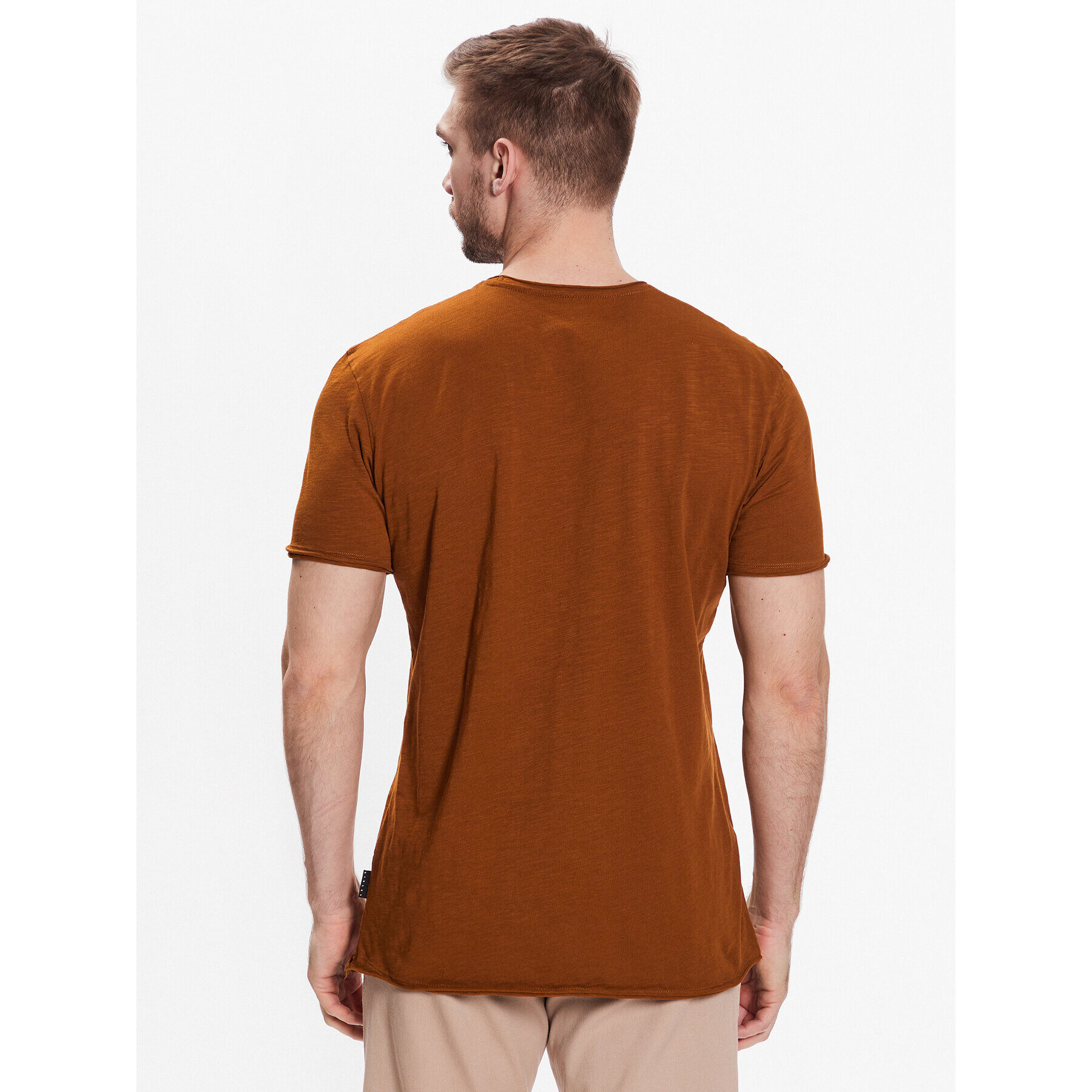 Sisley Тишърт 3YR7S101K Кафяв Slim Fit - Pepit.bg