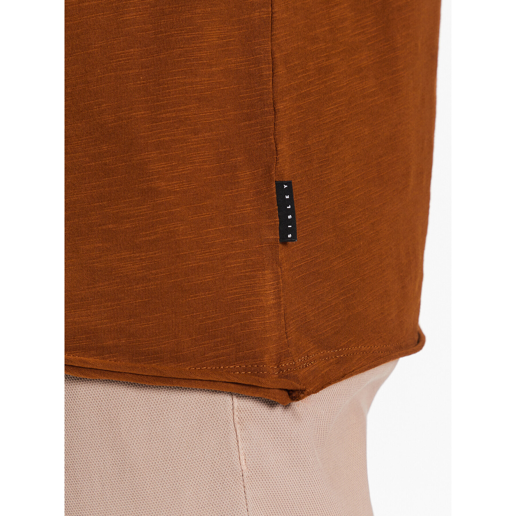 Sisley Тишърт 3YR7S101K Кафяв Slim Fit - Pepit.bg