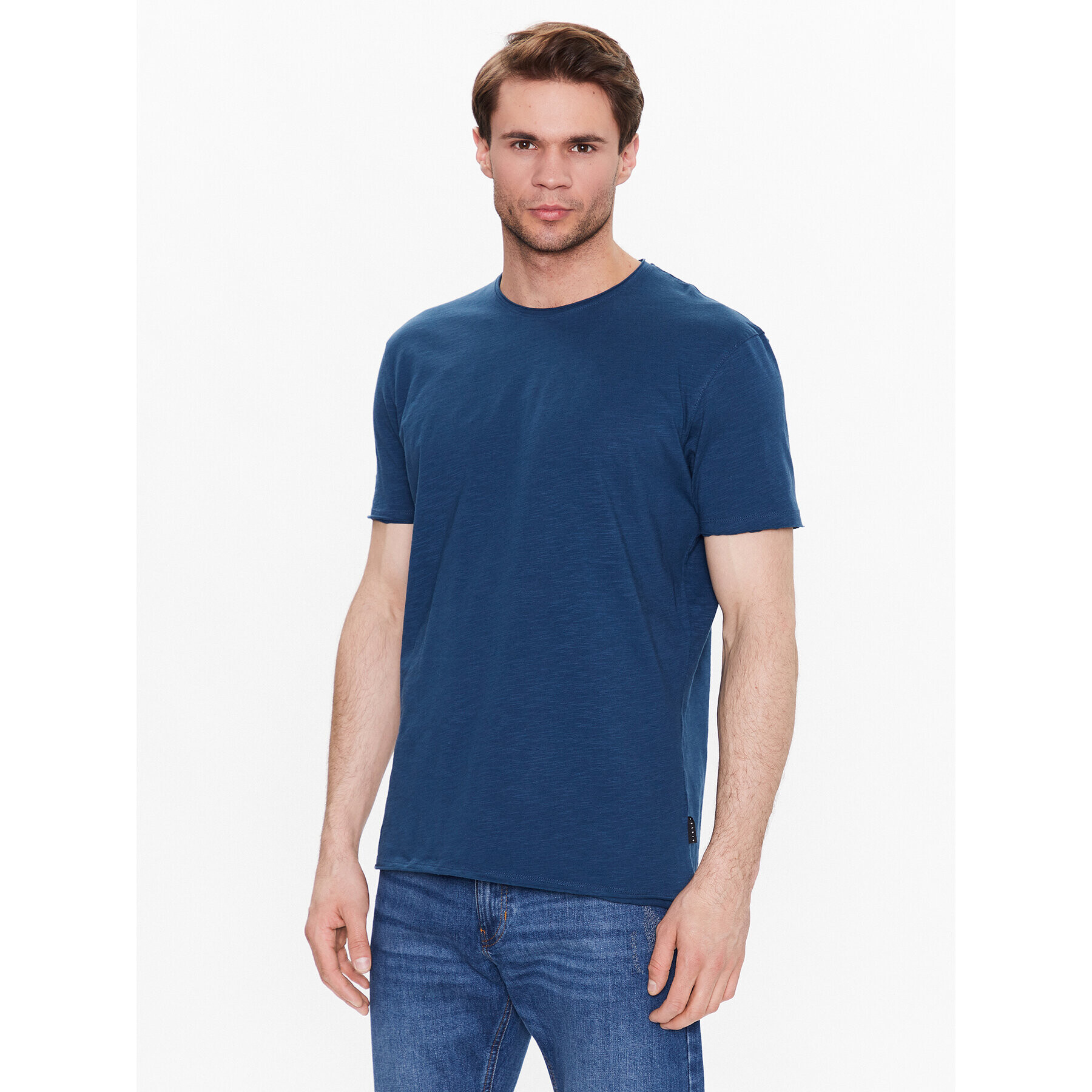 Sisley Тишърт 3YR7S101K Син Slim Fit - Pepit.bg