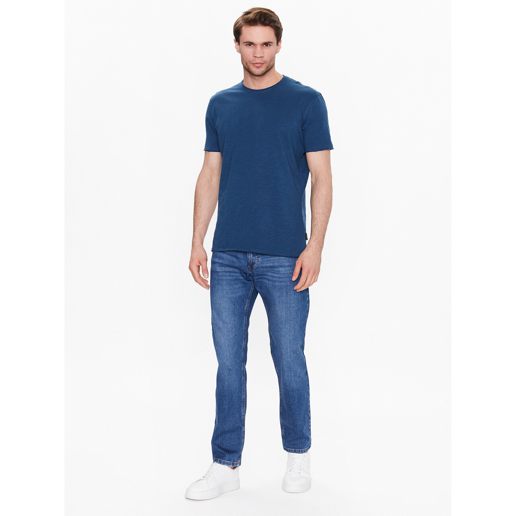 Sisley Тишърт 3YR7S101K Син Slim Fit - Pepit.bg
