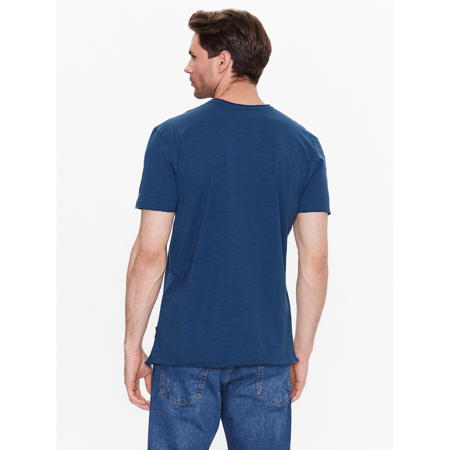 Sisley Тишърт 3YR7S101K Син Slim Fit - Pepit.bg