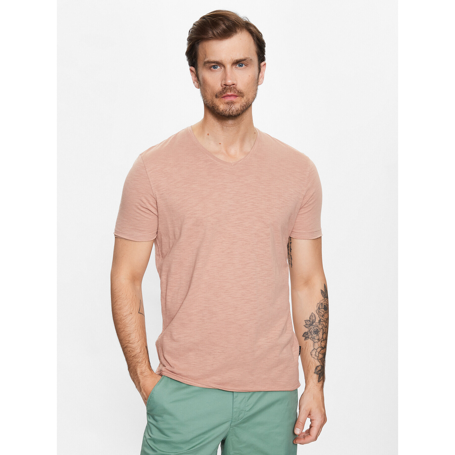 Sisley Тишърт 3YR7S4001 Оранжев Regular Fit - Pepit.bg