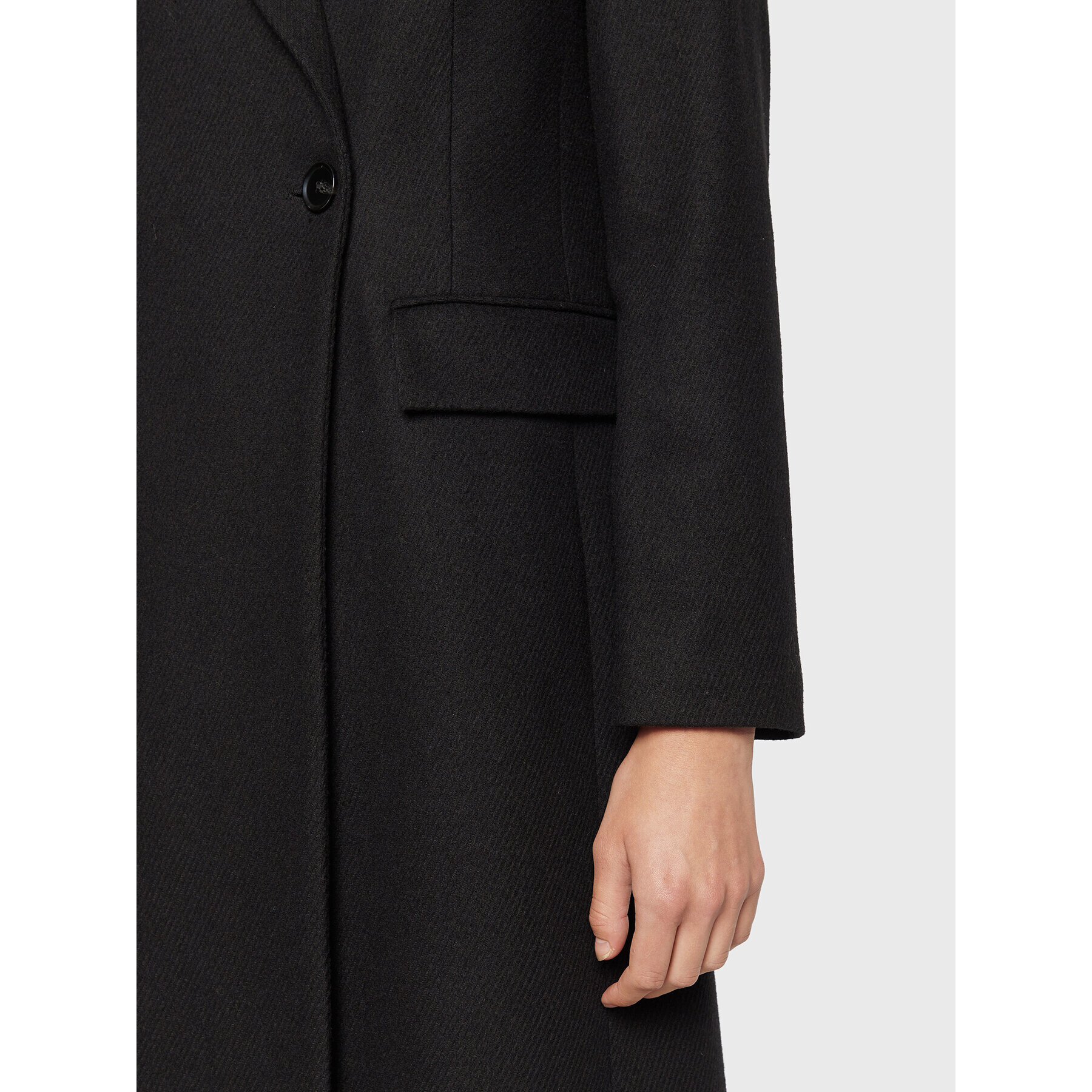Sisley Зимно палто 2BOYLN019 Черен Regular Fit - Pepit.bg