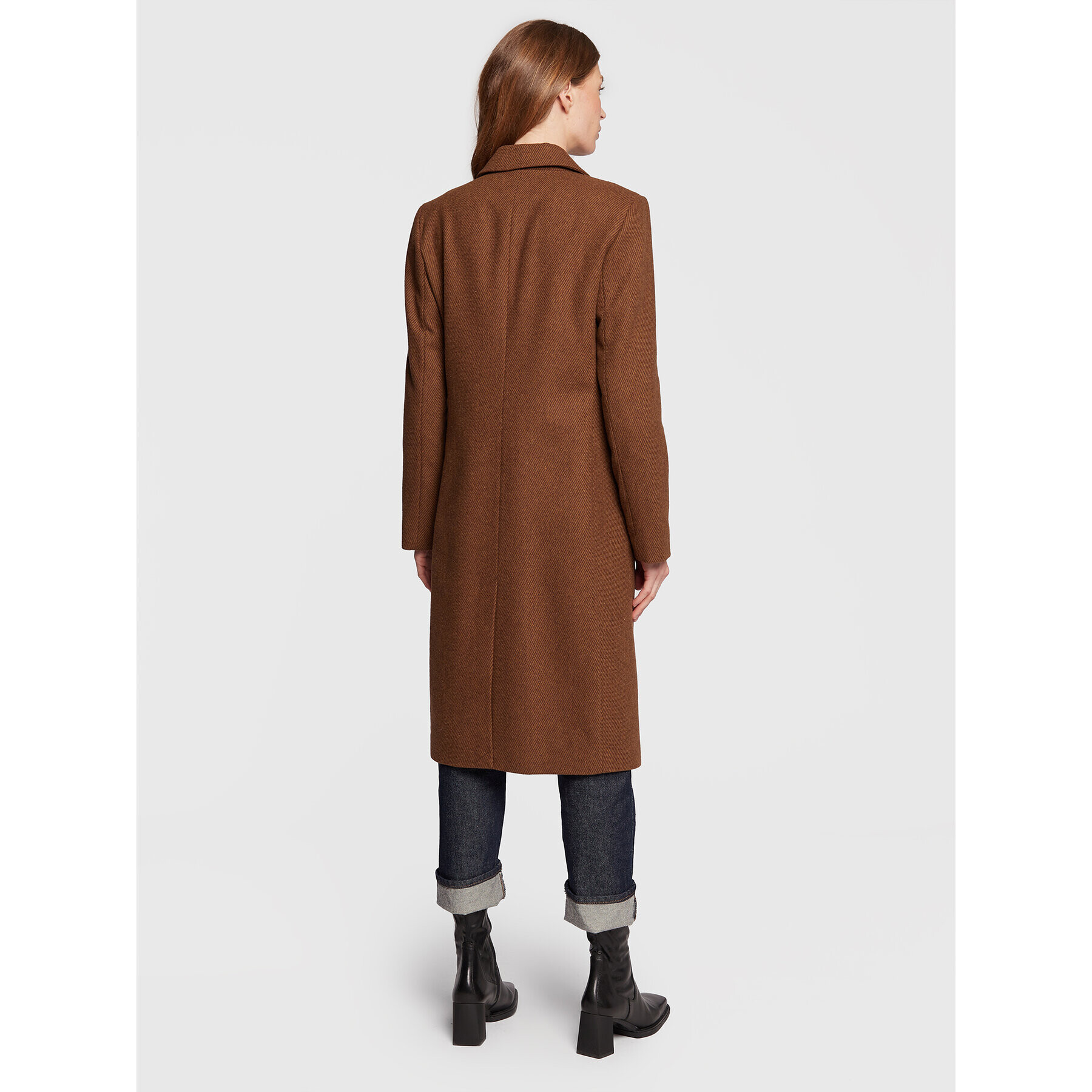 Sisley Зимно палто 2BOYLN019 Кафяв Regular Fit - Pepit.bg