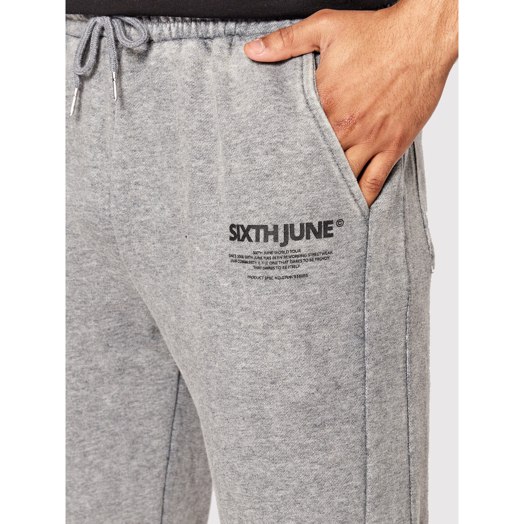 Sixth June Долнище анцуг 22625 Сив Regular Fit - Pepit.bg