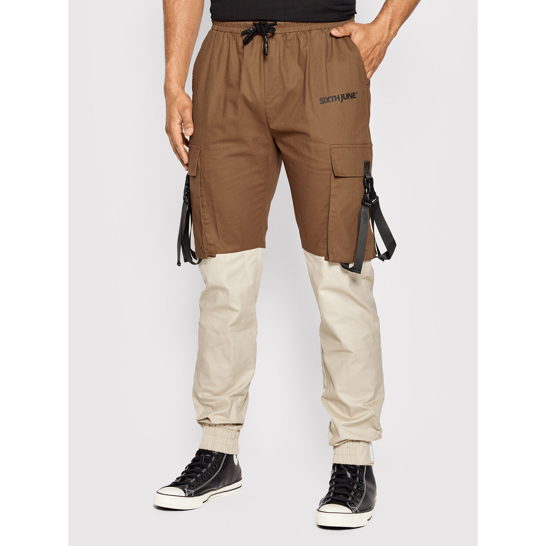 Sixth June Джогъри 22950 Бежов Regular Fit - Pepit.bg