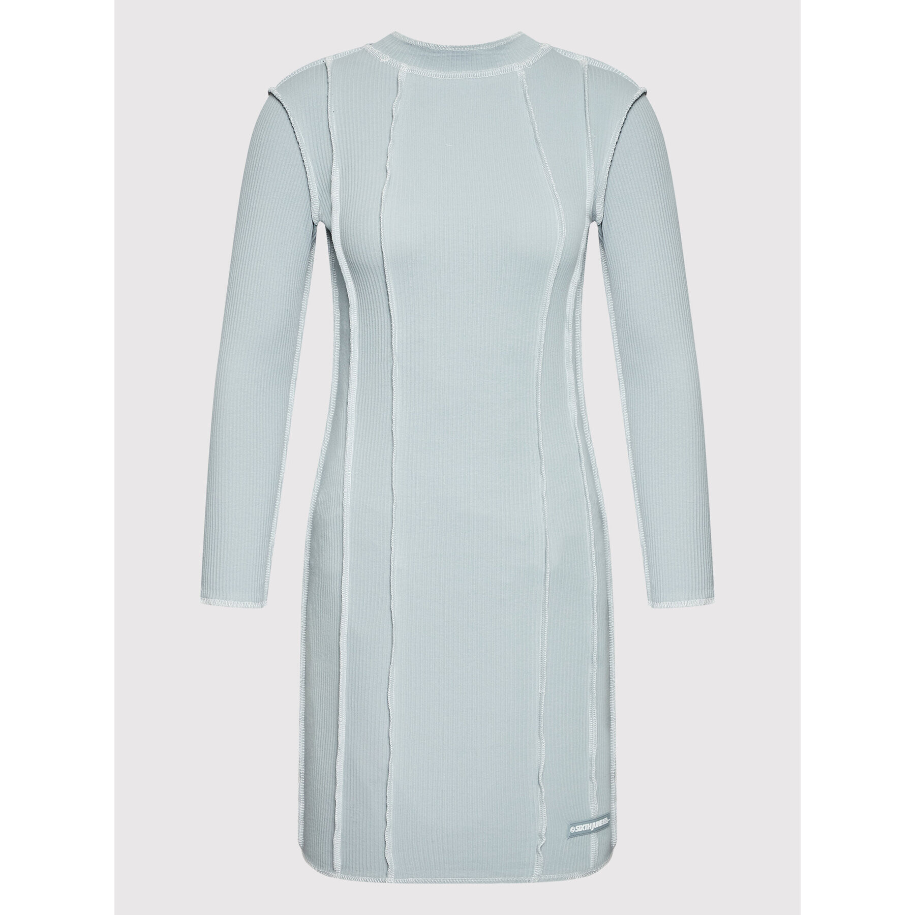 Sixth June Плетена рокля 12191 Син Slim Fit - Pepit.bg