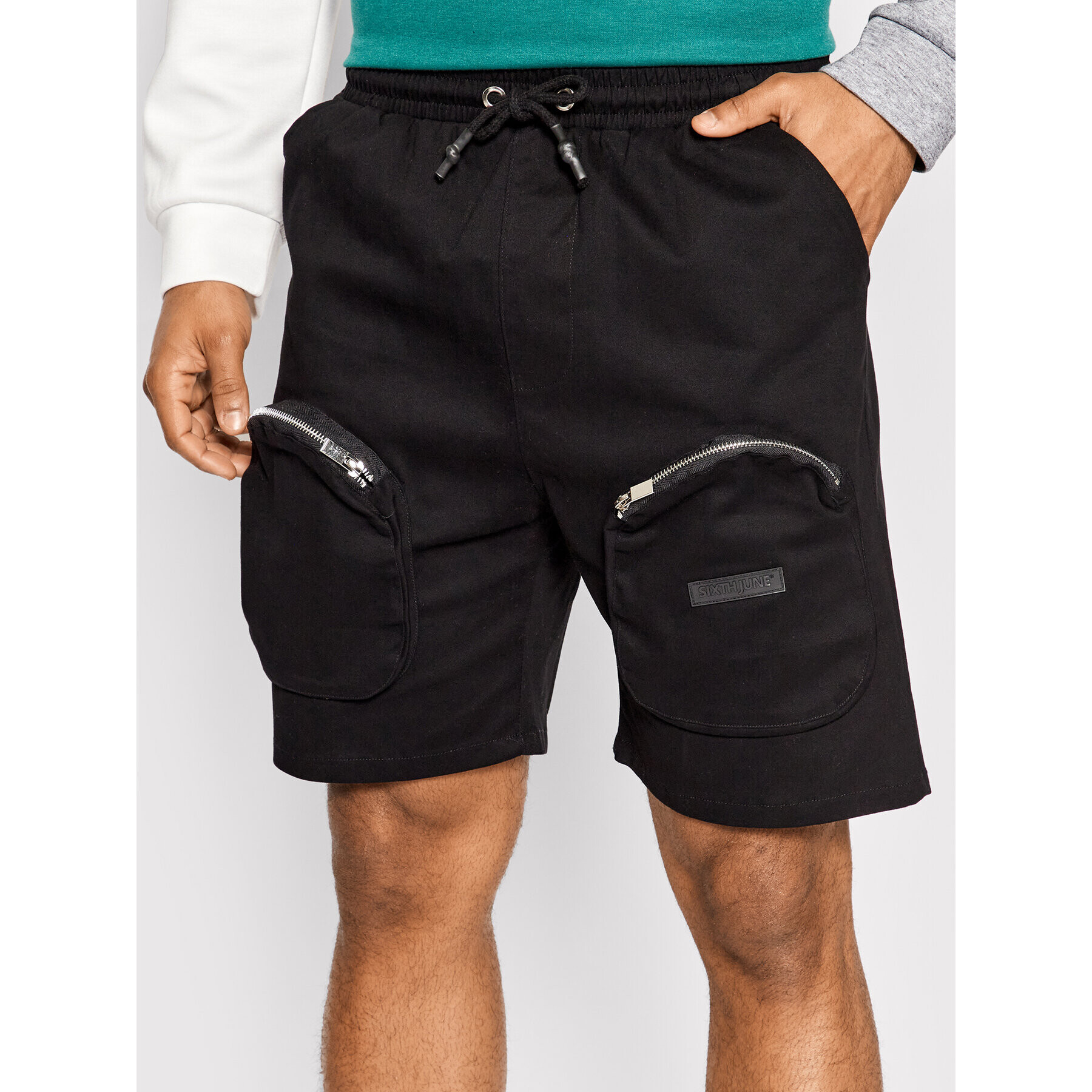 Sixth June Шорти от плат 22748 Черен Regular Fit - Pepit.bg