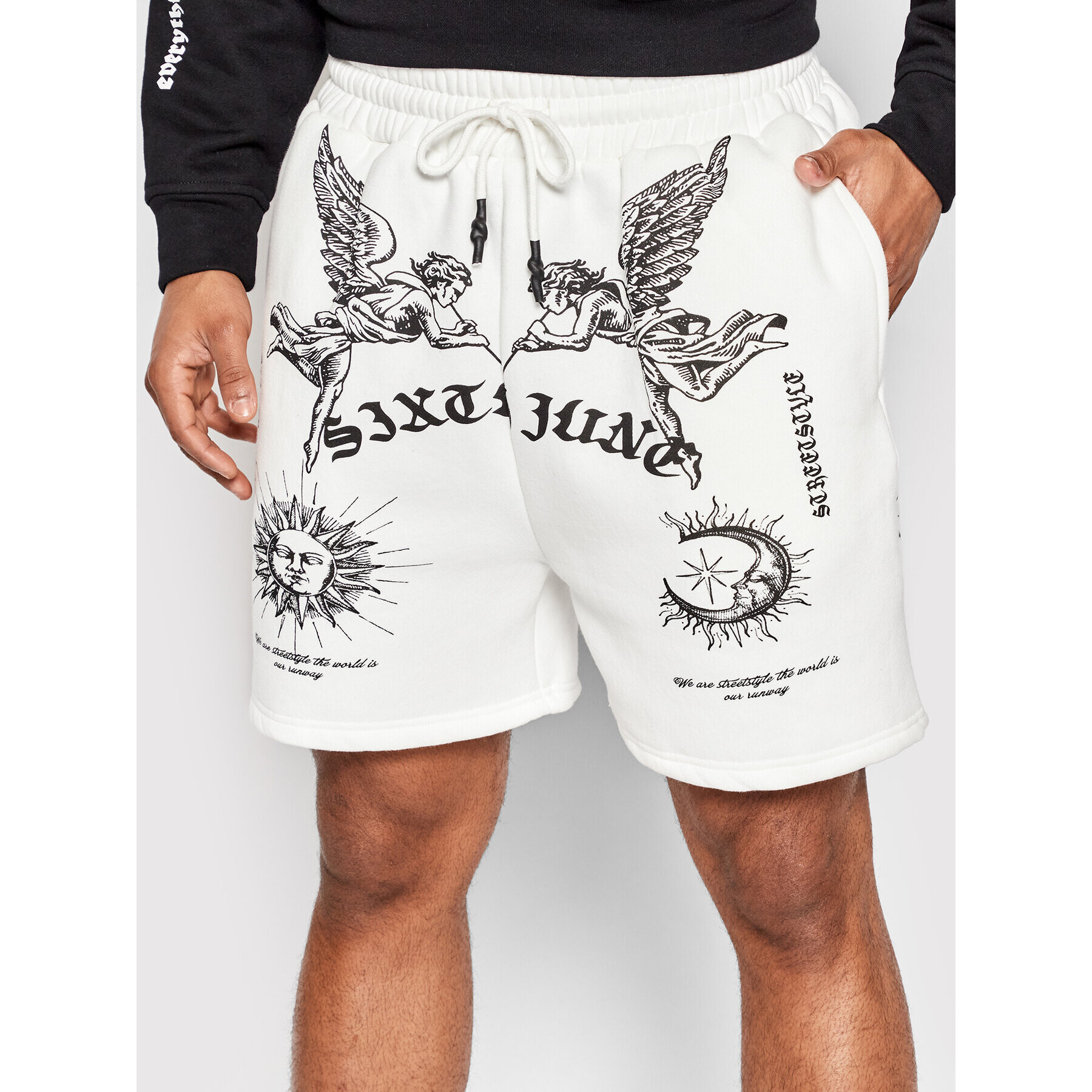 Sixth June Спортни шорти 22941 Бял Regular Fit - Pepit.bg