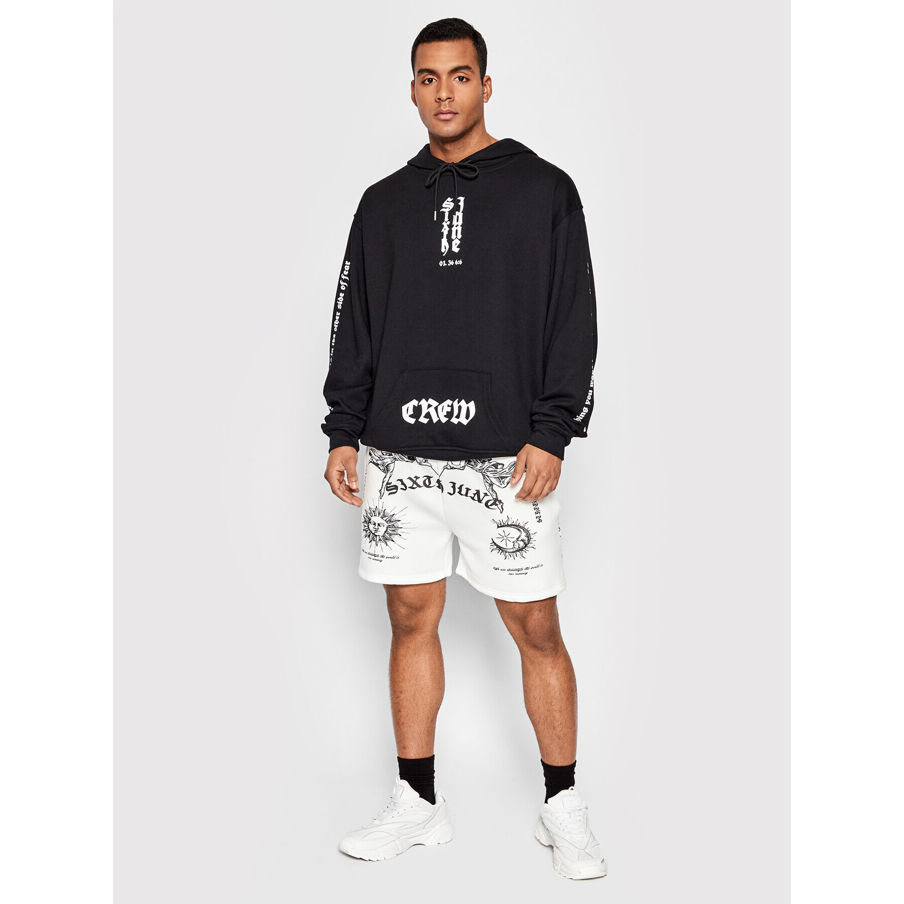 Sixth June Спортни шорти 22941 Бял Regular Fit - Pepit.bg