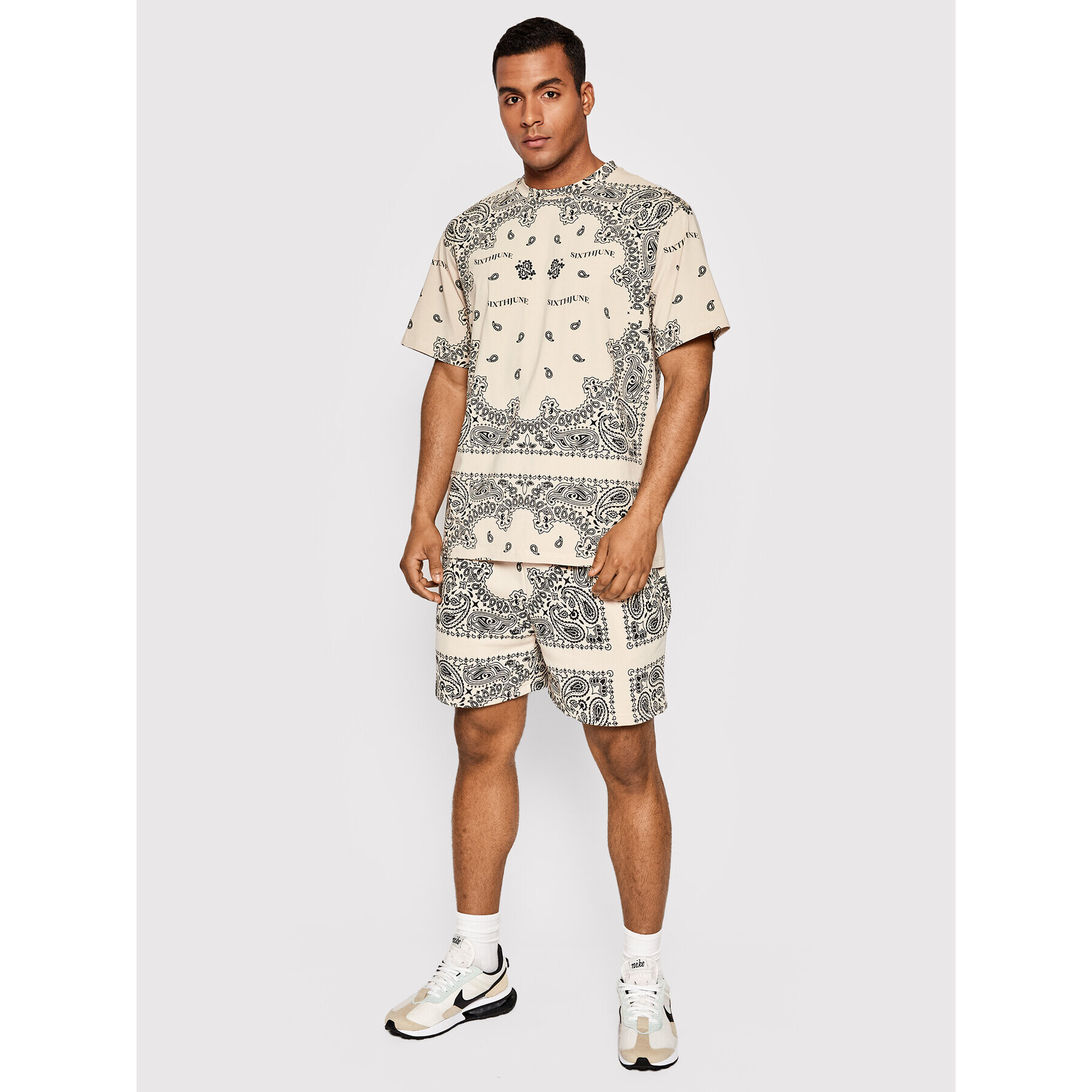 Sixth June Тишърт 22743 Бежов Regular Fit - Pepit.bg