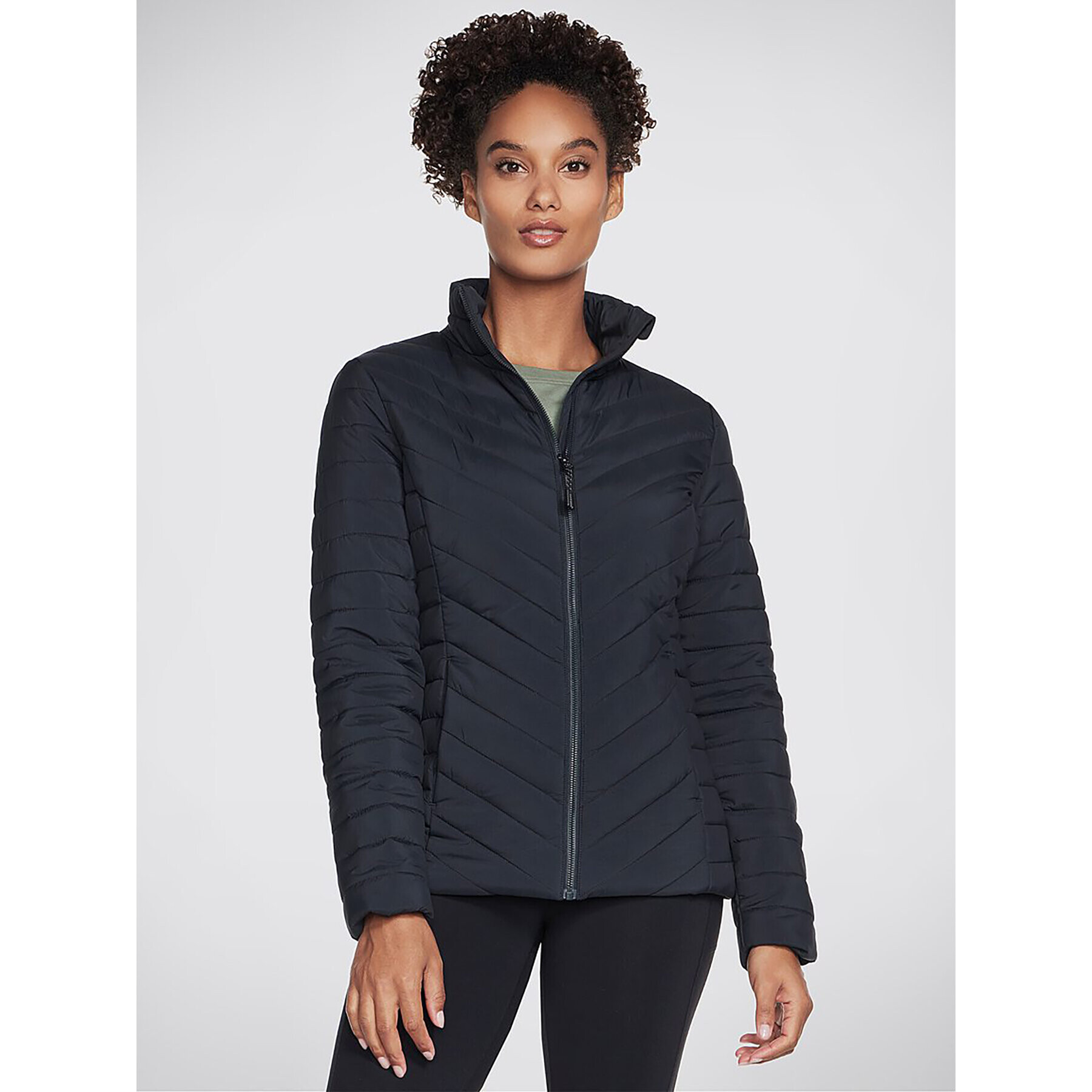 Skechers Анорак Goshield Everyday Jacket JA6 Черен Regular Fit - Pepit.bg