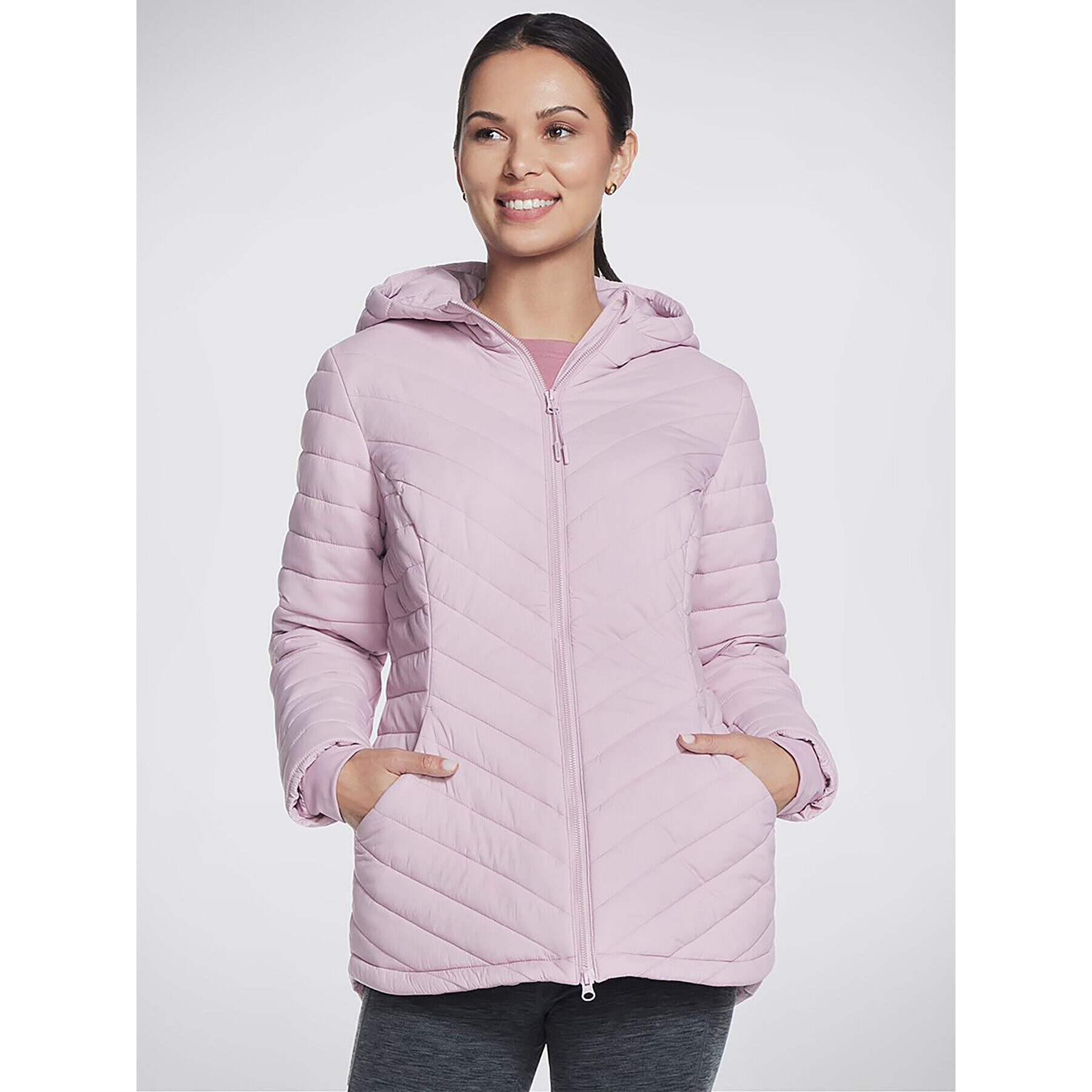Skechers Анорак Goshield Everyday Parka JA5 Розов Regular Fit - Pepit.bg