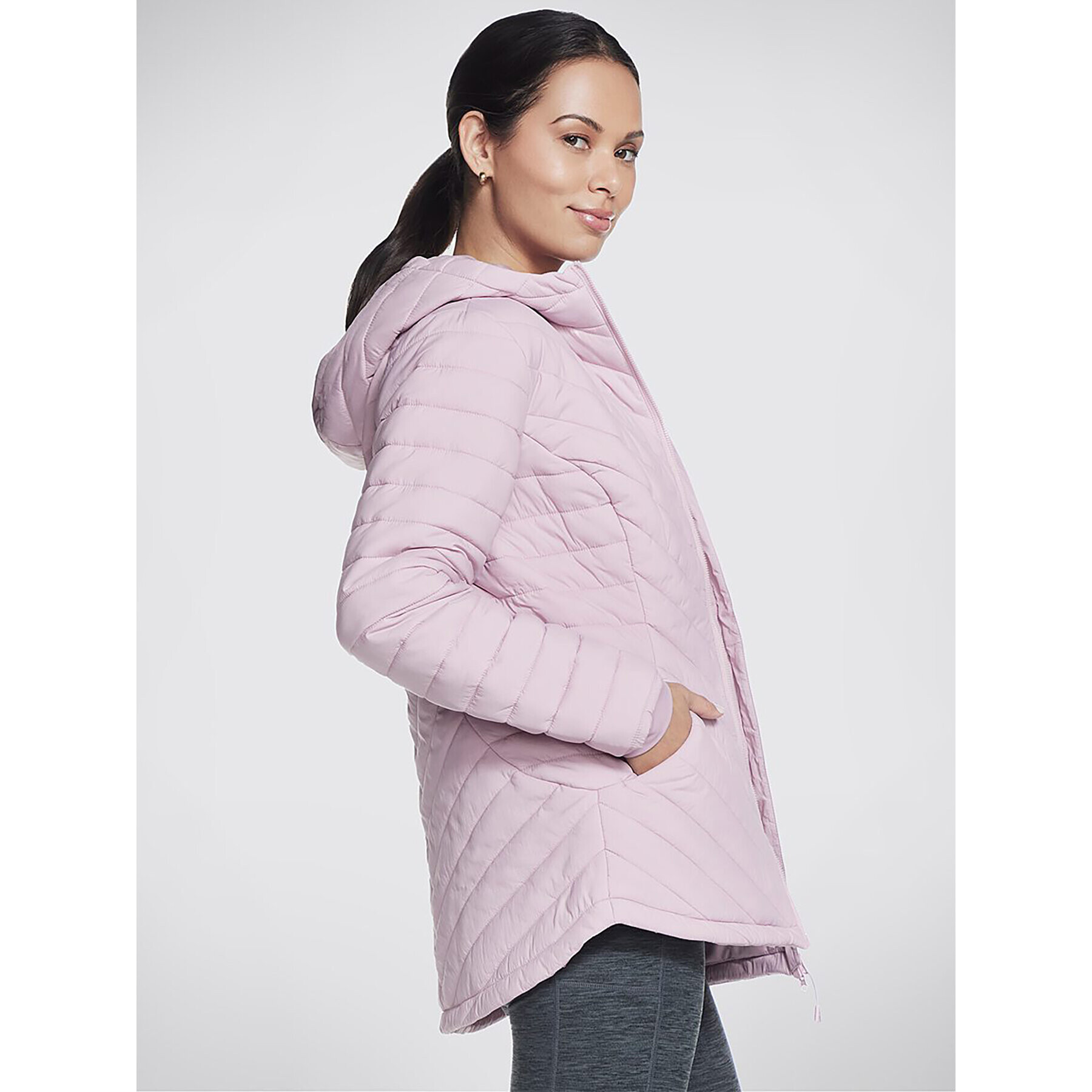 Skechers Анорак Goshield Everyday Parka JA5 Розов Regular Fit - Pepit.bg