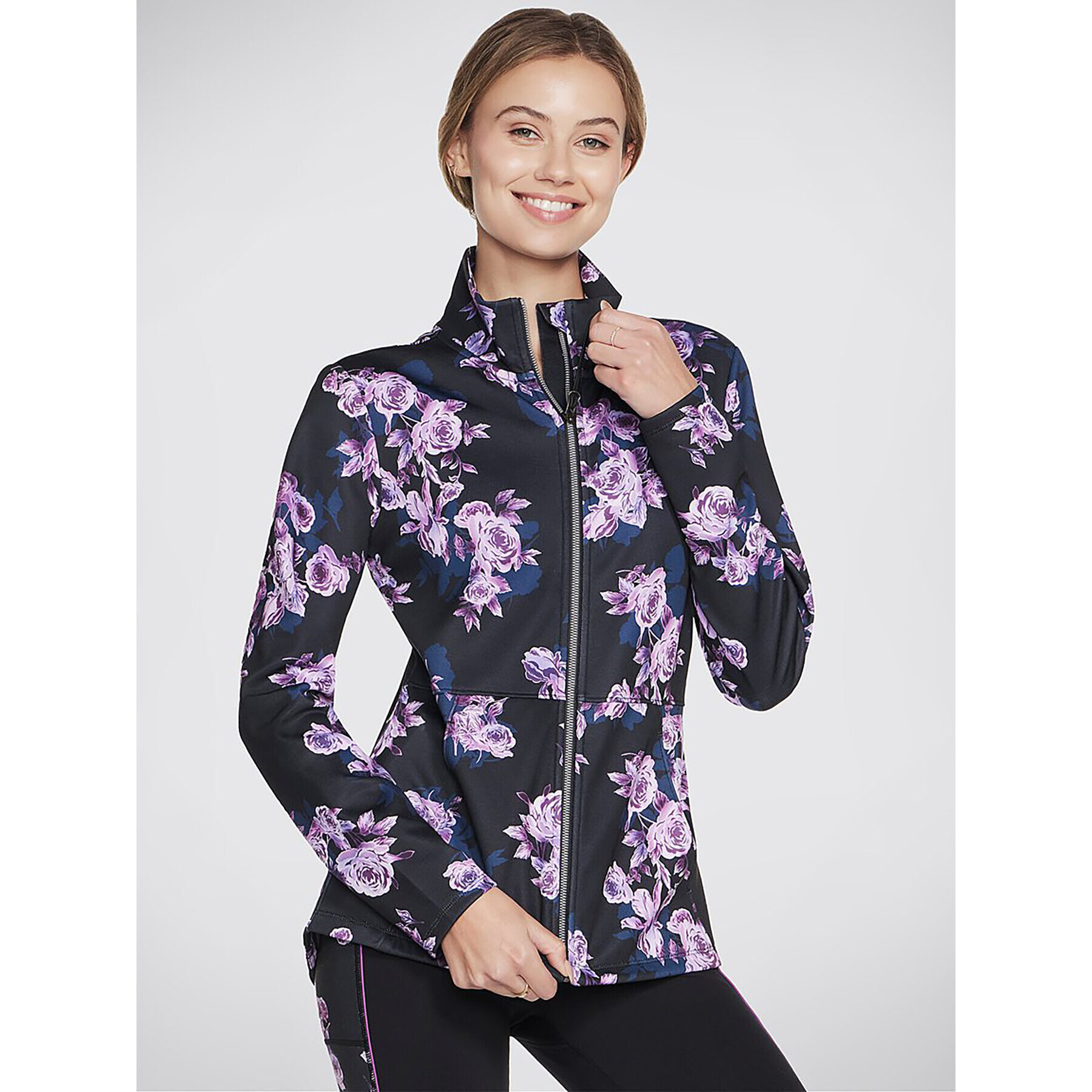 Skechers Анорак Skechcloud Winter Bloom Jacket JA3 Черен Regular Fit - Pepit.bg